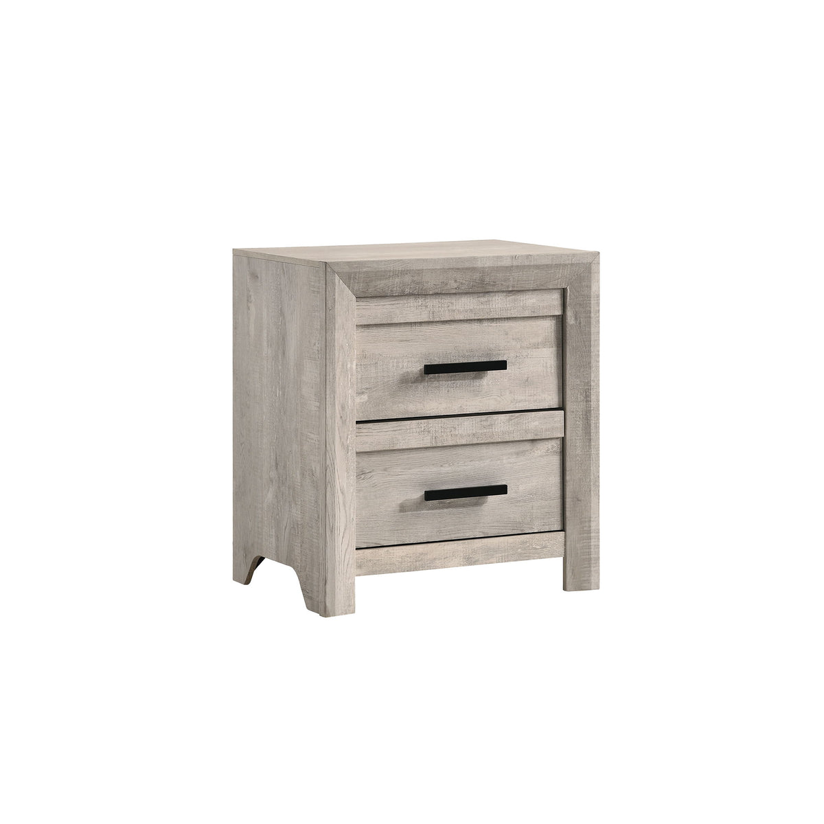 Eleanor 2-Drawer Nightstand For Bedroom in Dark Gray by Elements International, view 2