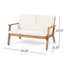 Avacyn - Outdoor Acacia Wood 4 Seater Chat Set With Cushions