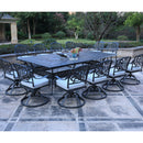 Rectangular Metal Dining Set With Cushions