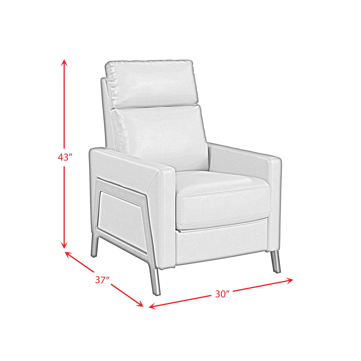 Tango P2 Recliner in Pebble Tan by Elements International, view 7