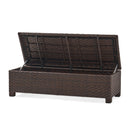 Santiago - Wicker Storage Bench - Brown Multi