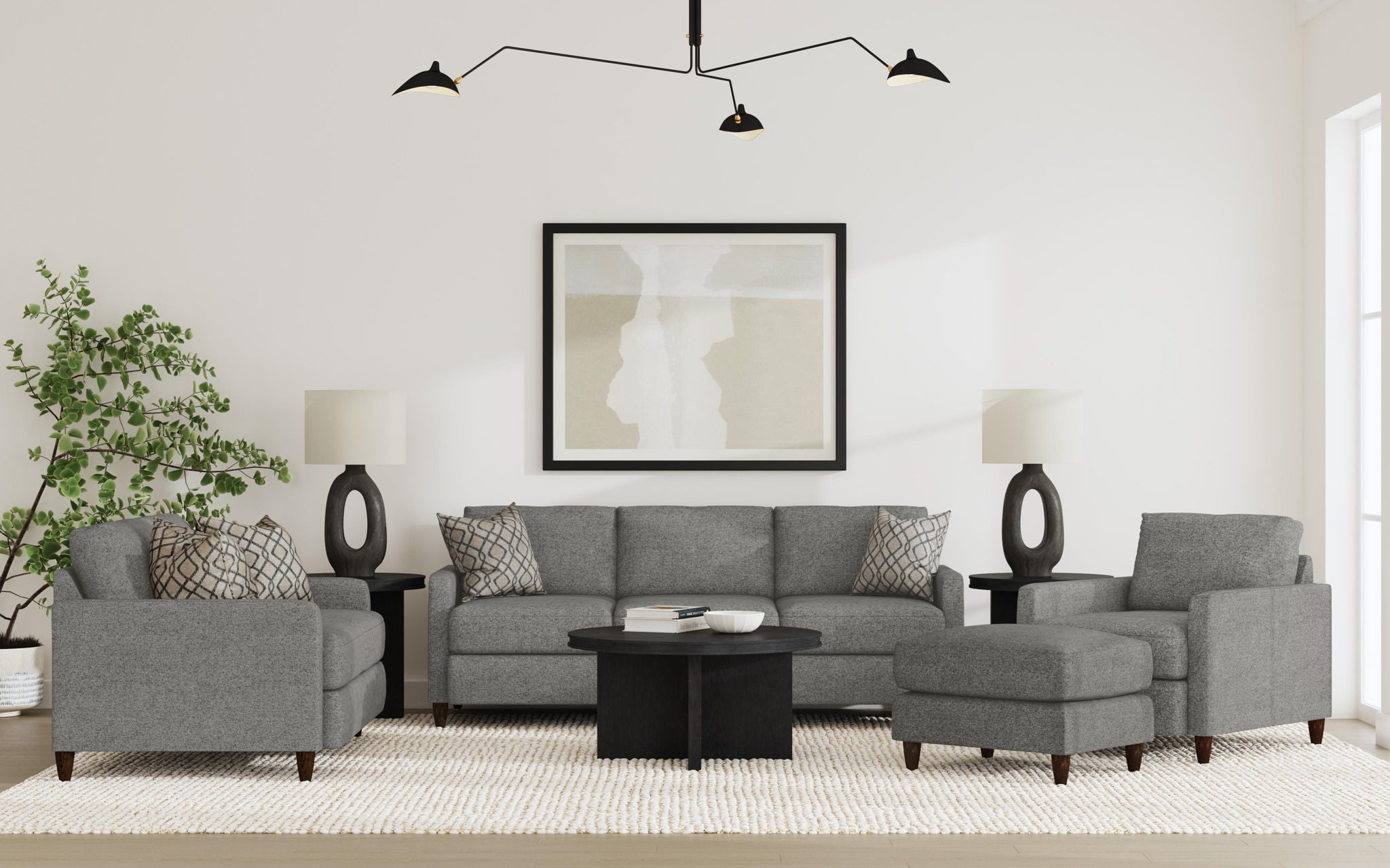 Fern - Fabric Ottoman