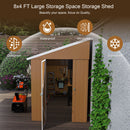 Weatherproof Storage Shed With Double Doors And Ventilation