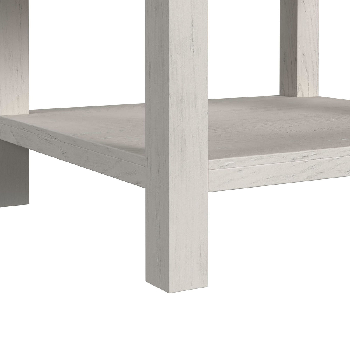 Avalanche End Table With USB in Antique White by Elements International, view 4
