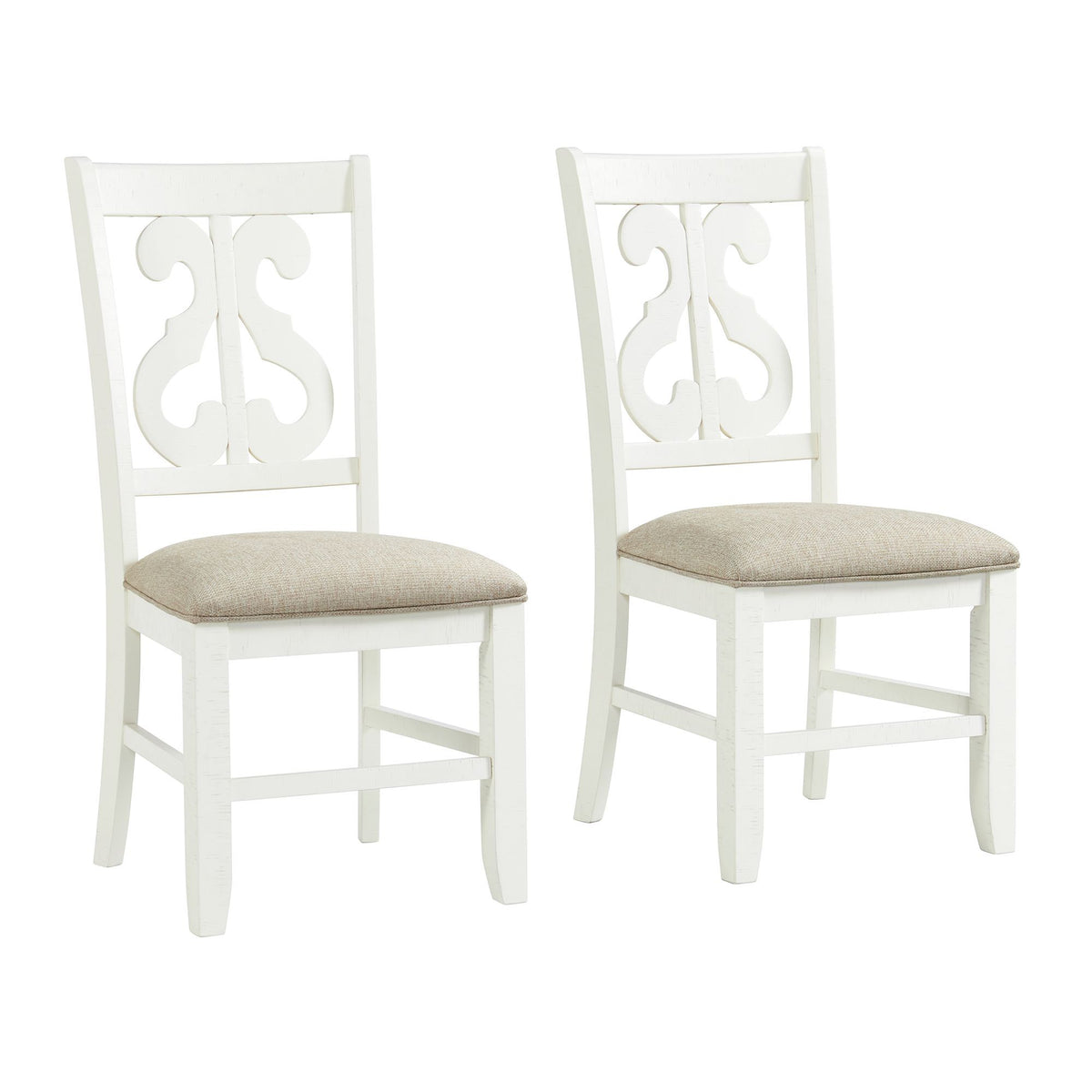 Stone Wooden Swirl Back Side Chair (Set of 2) in Dark Brown by Elements International, view 2
