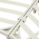 6 Piece Patio Set, Half Moon Outdoor Sectional Sofa With 2 High Low Coffee Tables, 4 Pillows & Cushions