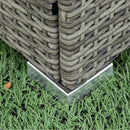 4 Piece Patio Sectional Wicker Rattan Outdoor Furniture Sofa Set With Storage Box