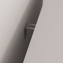 Wooden Bathroom Floor Storage Cabinet With 2 Doors And 6 Shelves - White