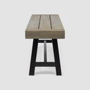 Outdoor 3 Piece Picnic Dining Set - Gray / Rustic Metal