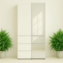 Elise - Modular Wood Closet System With Mirror In Versatile Storage Solution - White