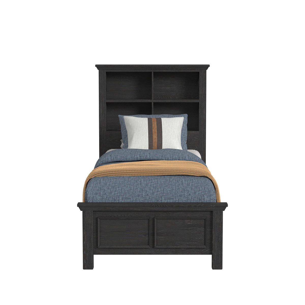 Hampton Kids Bookcase Bed in Black by Elements International, view 13
