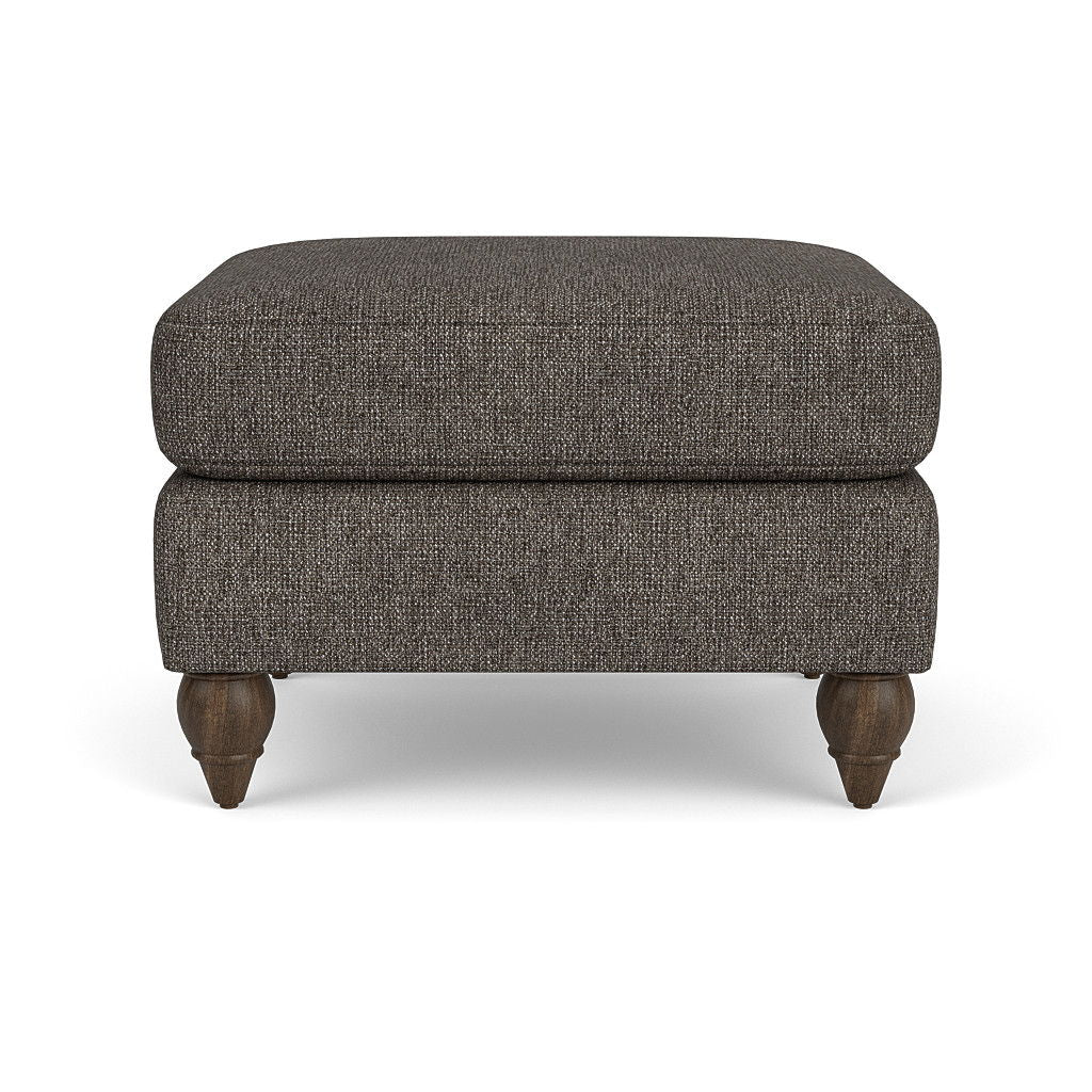 Moxy - Fabric Ottoman, Round Turned Legs