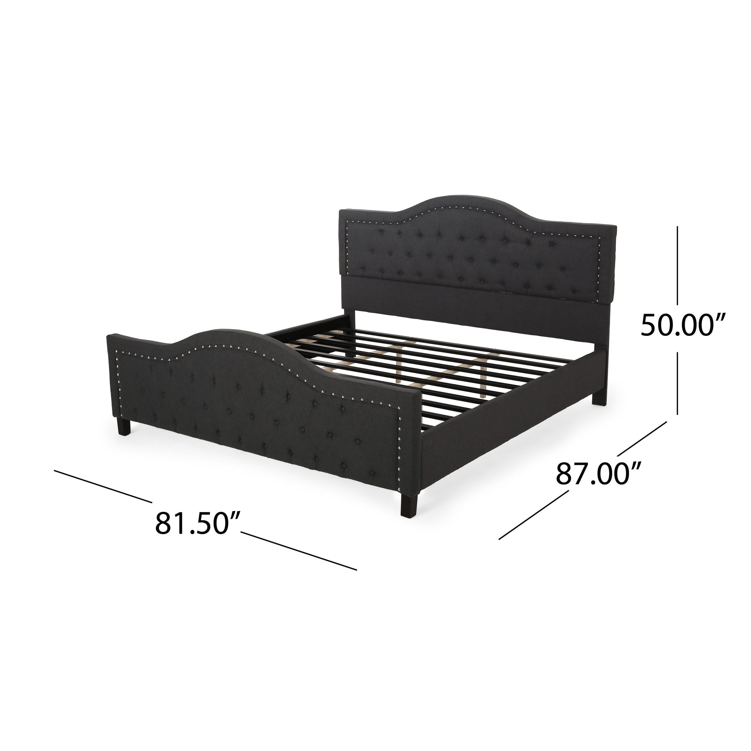 VIRGIL FULLY UPHOLSTERED KING SIZED BED - Atlantic Fine Furniture Melbourne FL