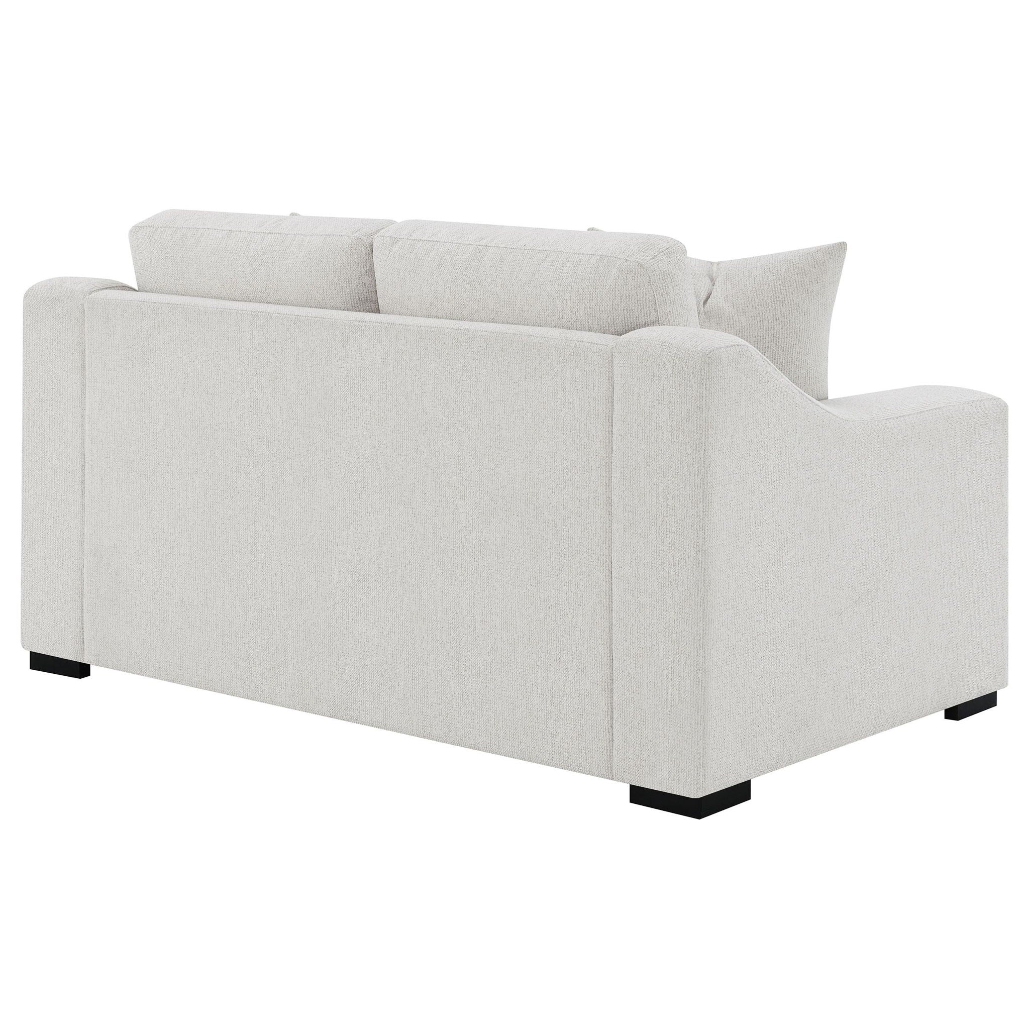 Ashlyn 2-piece Upholstered Track Arm Sofa Set Sand