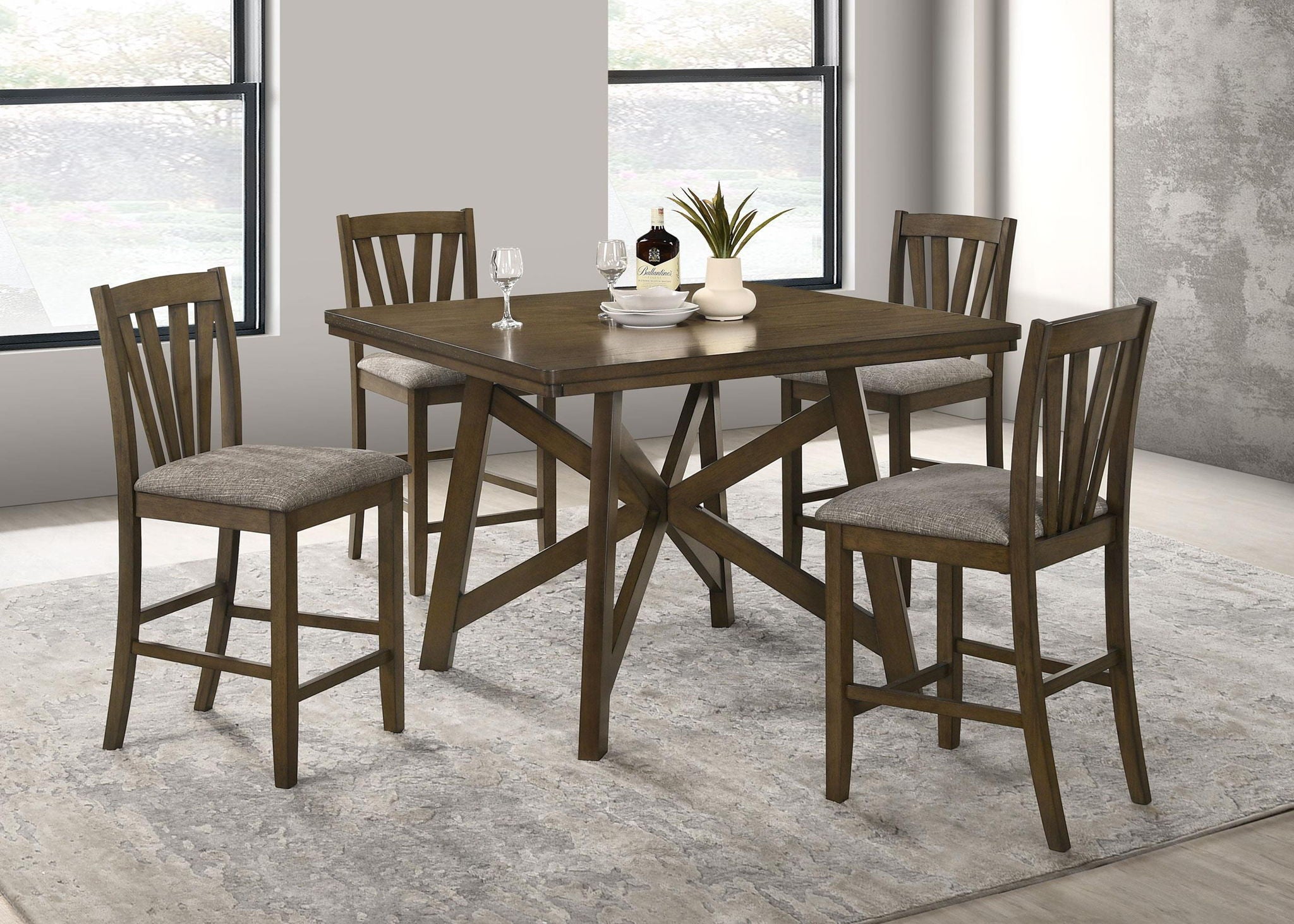 Canfield Counter Height Dining Side Chair Brown (Set of 2) - Atlantic Fine Furniture Melbourne FL