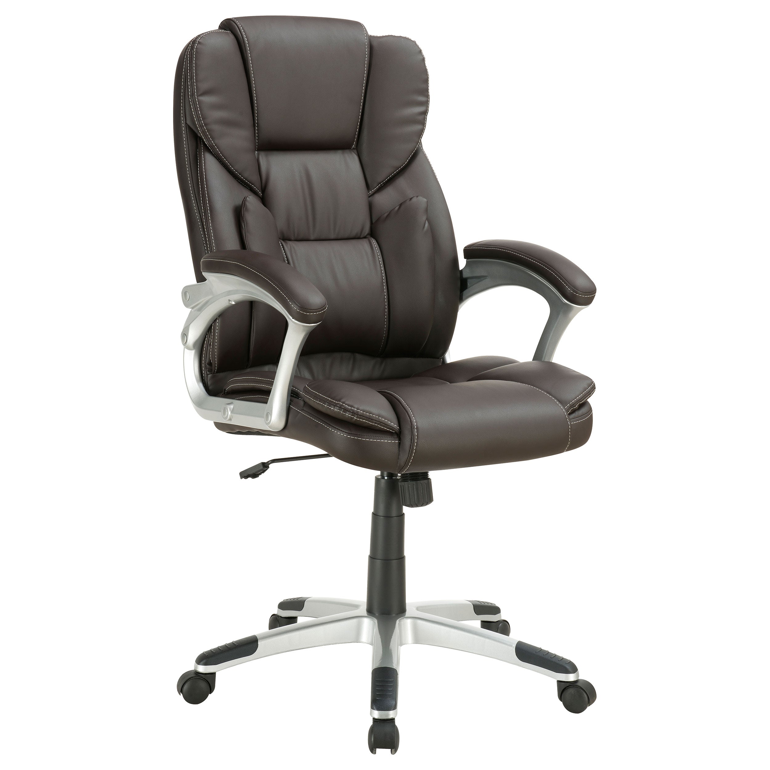 Kaffir Upholstered Adjustable Office Desk Chair Dark Brown — view 1