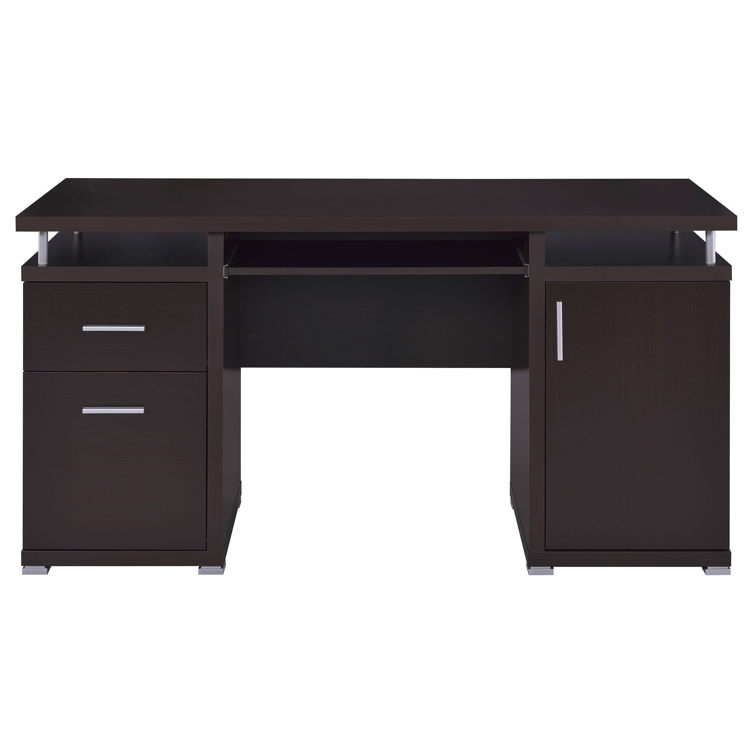 Tracy 55-inch 2-drawer Office Computer Desk Cappuccino — view 4