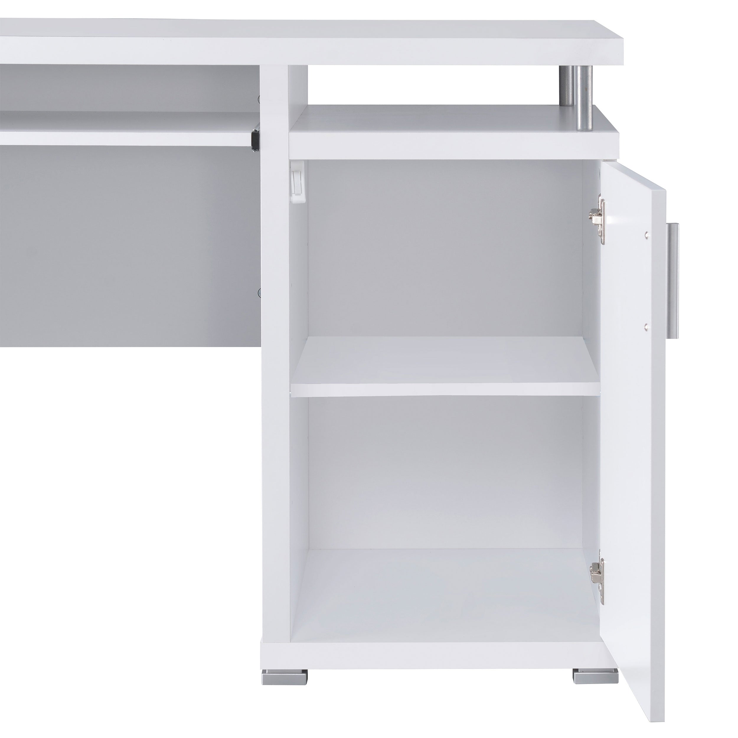 Tracy 55-inch 2-drawer Office Computer Desk White — view 9