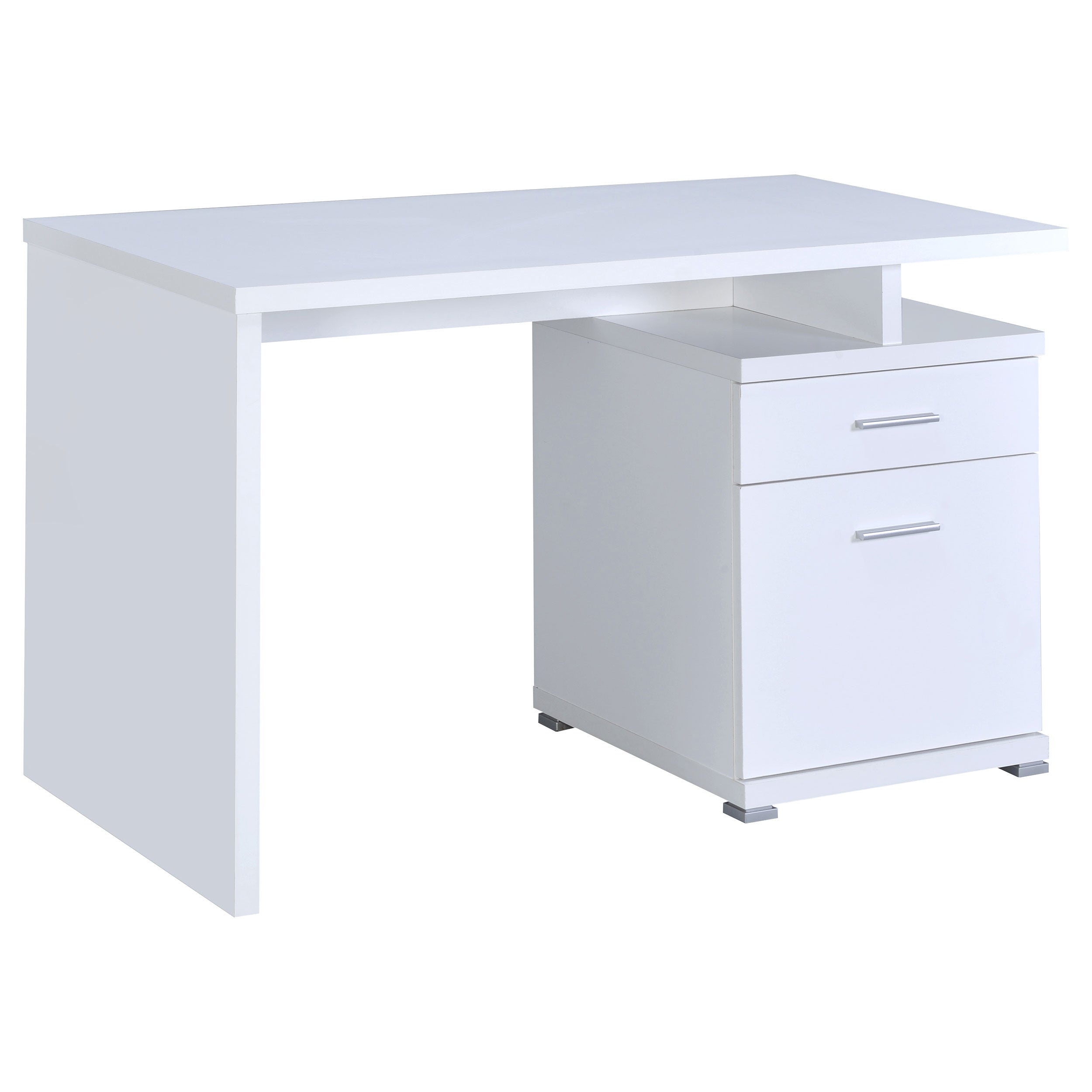 Irving 47-inch 2-drawer Office Computer Desk White — view 4