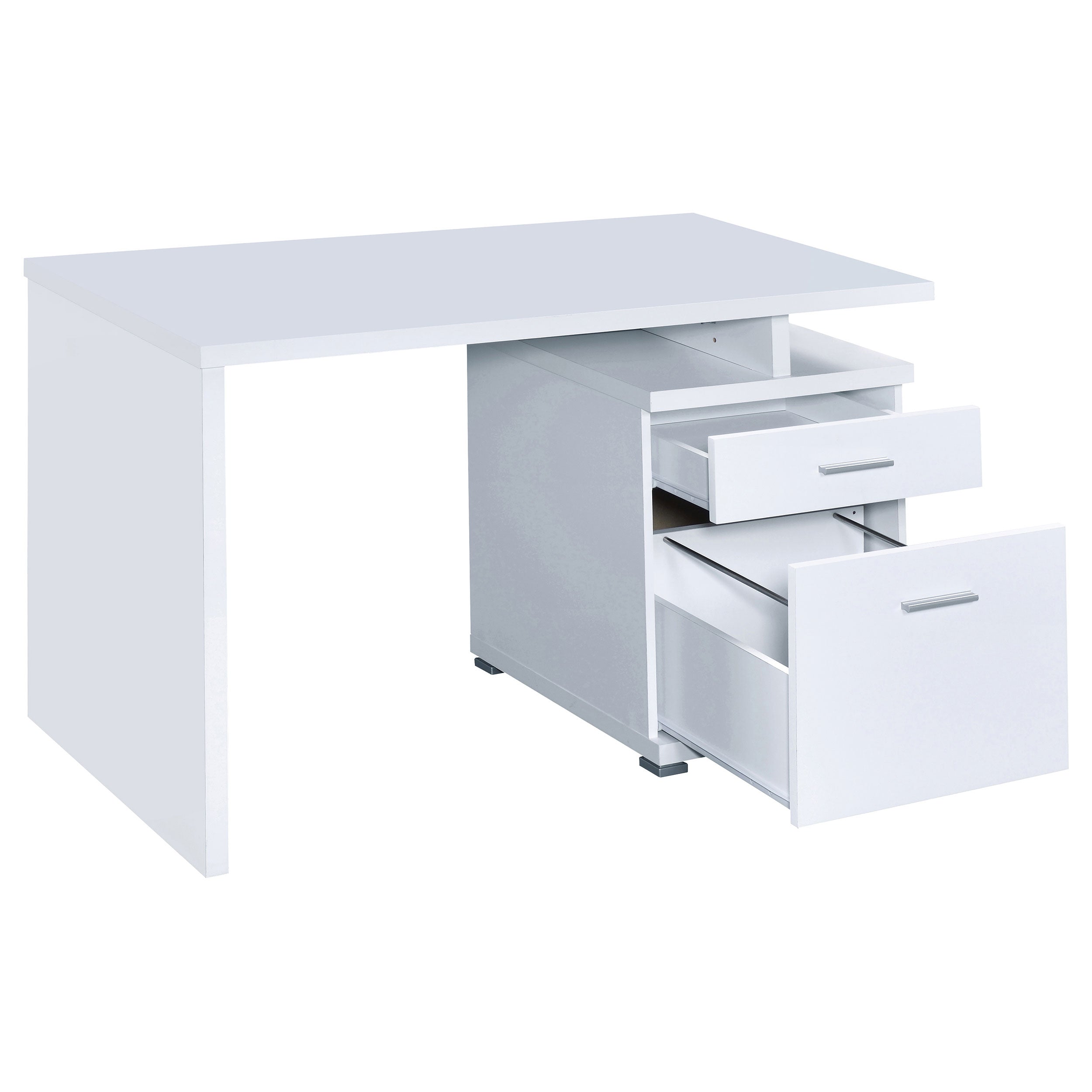 Irving 47-inch 2-drawer Office Computer Desk White — view 5