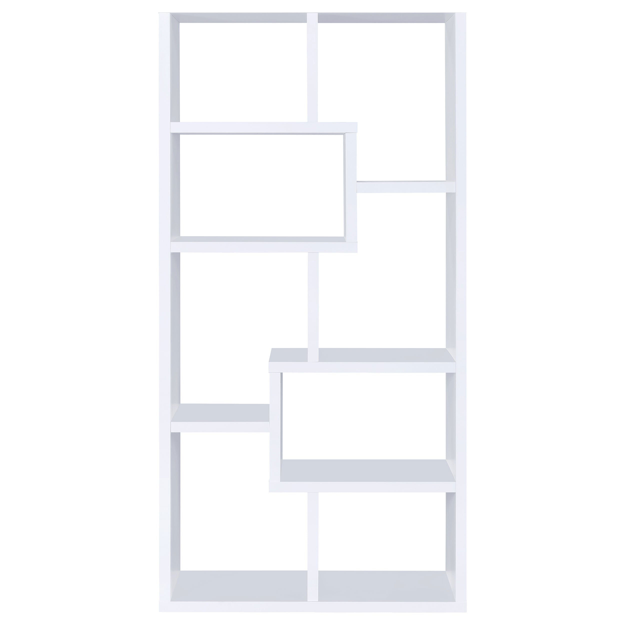 Theo 71-inch 6-shelf Bookshelf White — view 3