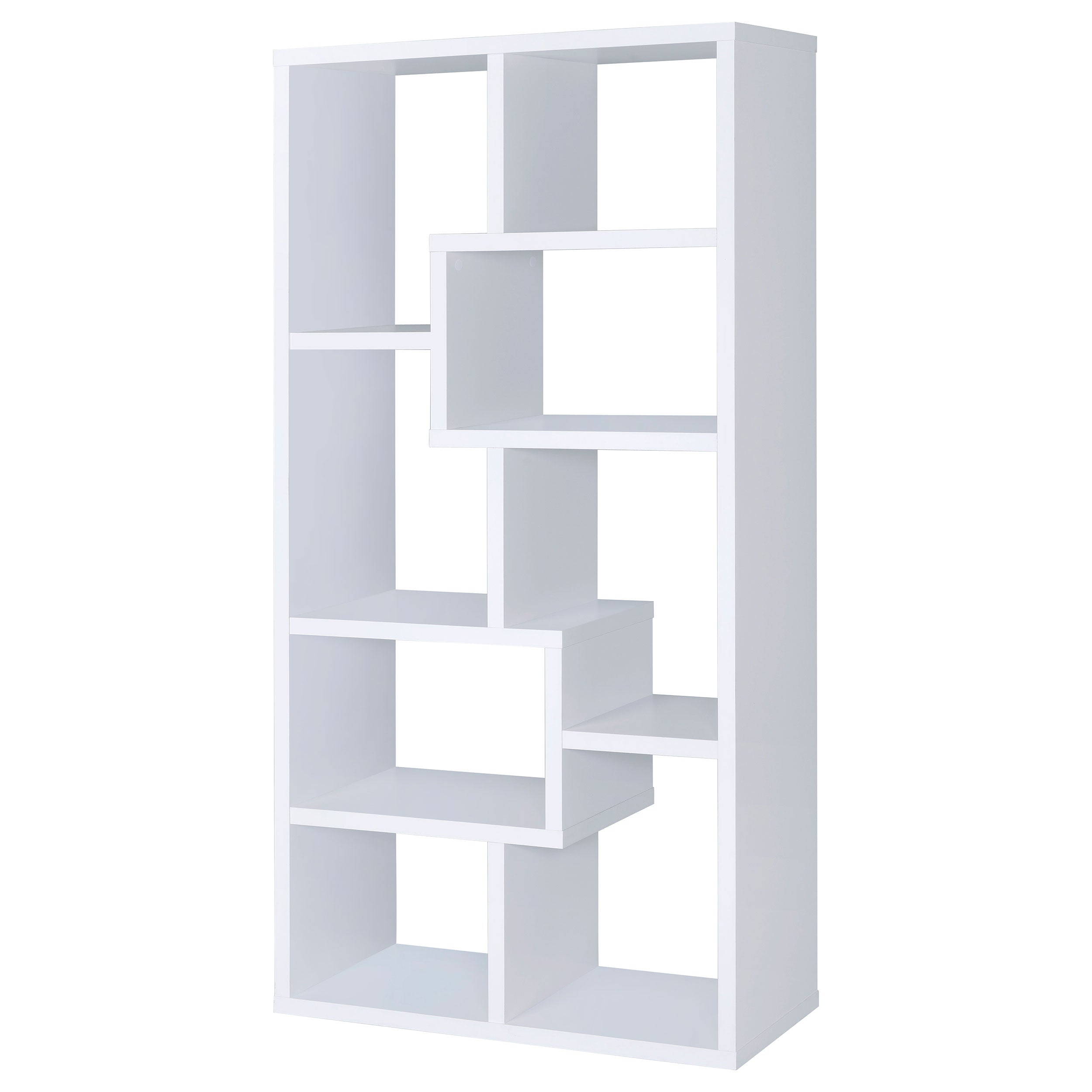 Theo 71-inch 6-shelf Bookshelf White — view 7