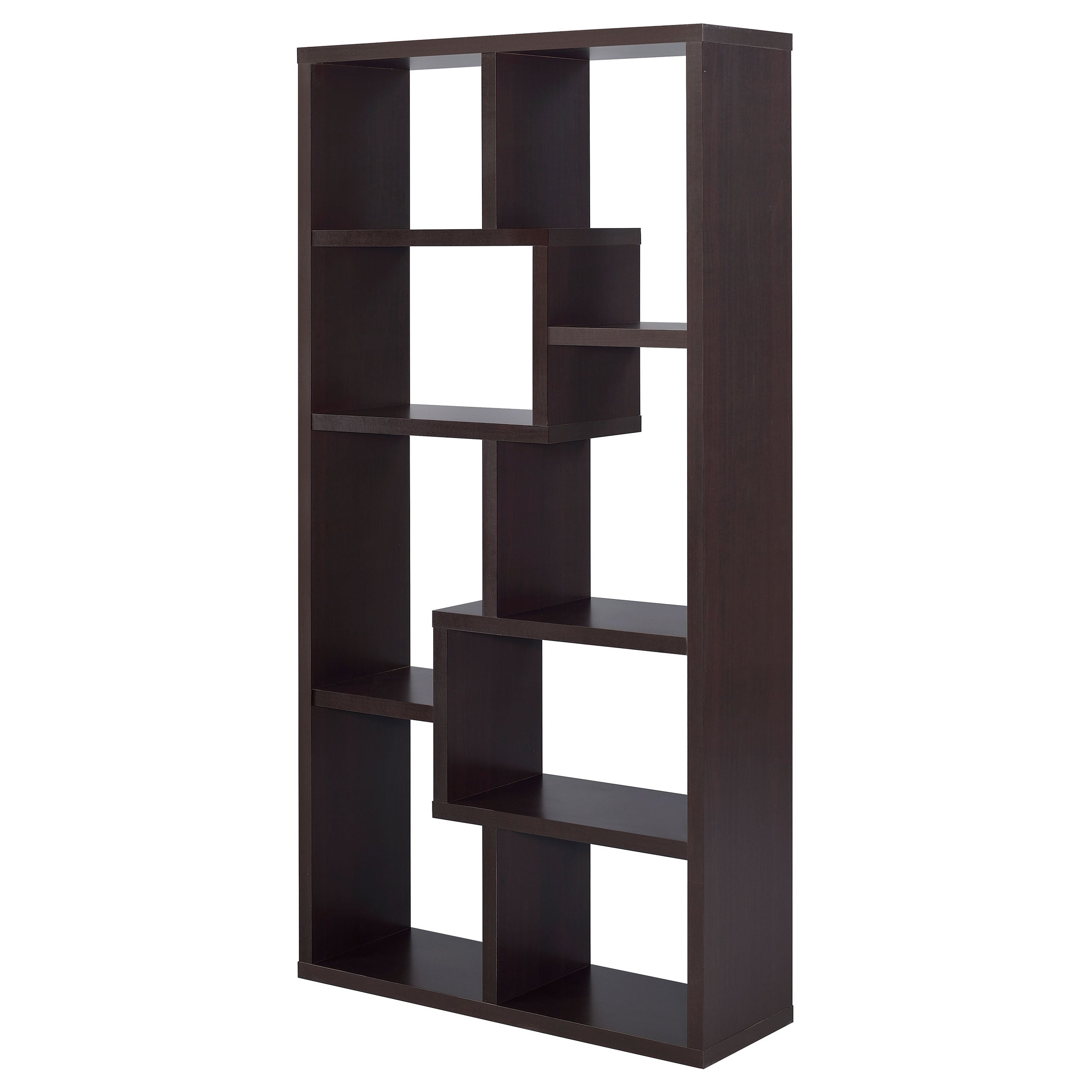 Theo 71-inch 6-shelf Bookshelf Cappuccino — view 4