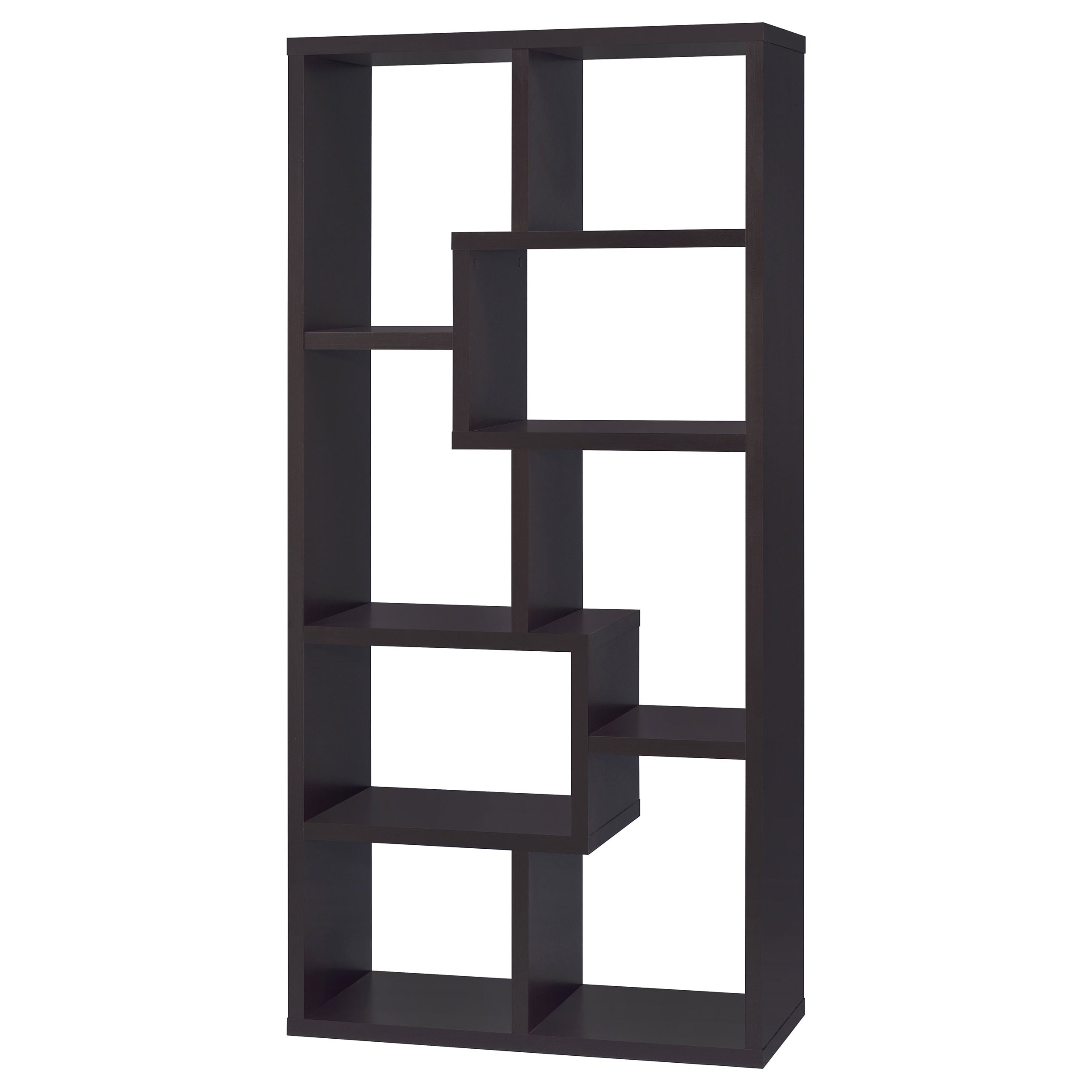 Theo 71-inch 6-shelf Bookshelf Cappuccino — view 8