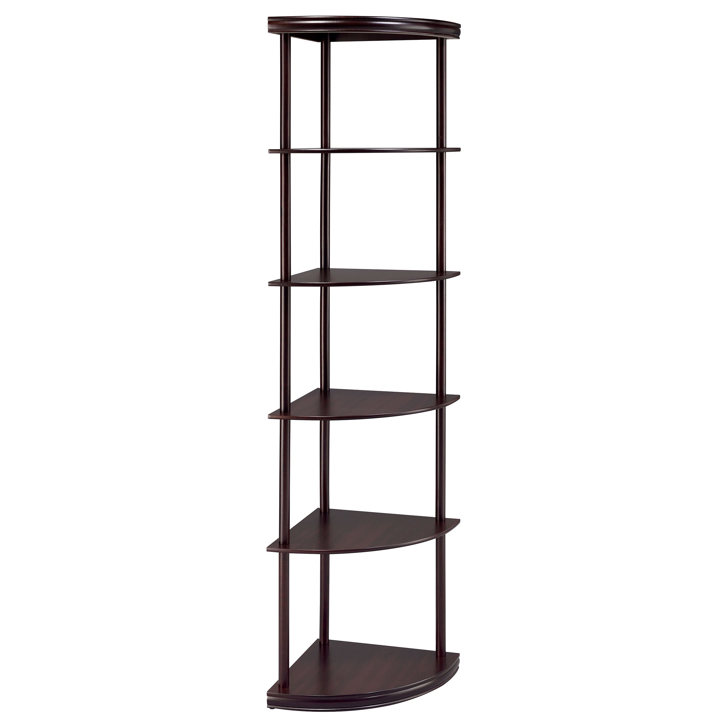 Bonwick 72-inch 5-shelf Corner Bookshelf Cappuccino — view 1