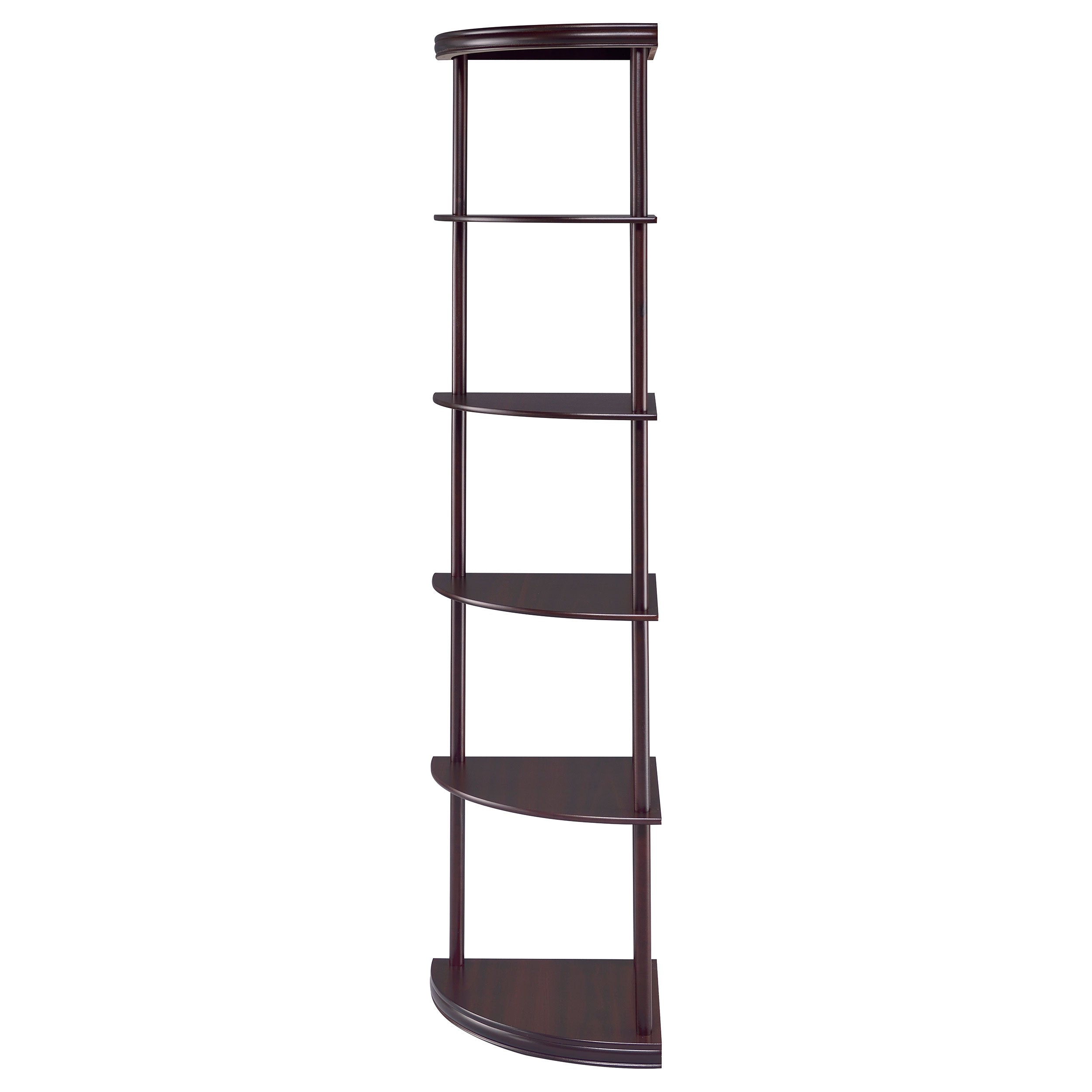 Bonwick 72-inch 5-shelf Corner Bookshelf Cappuccino — view 5