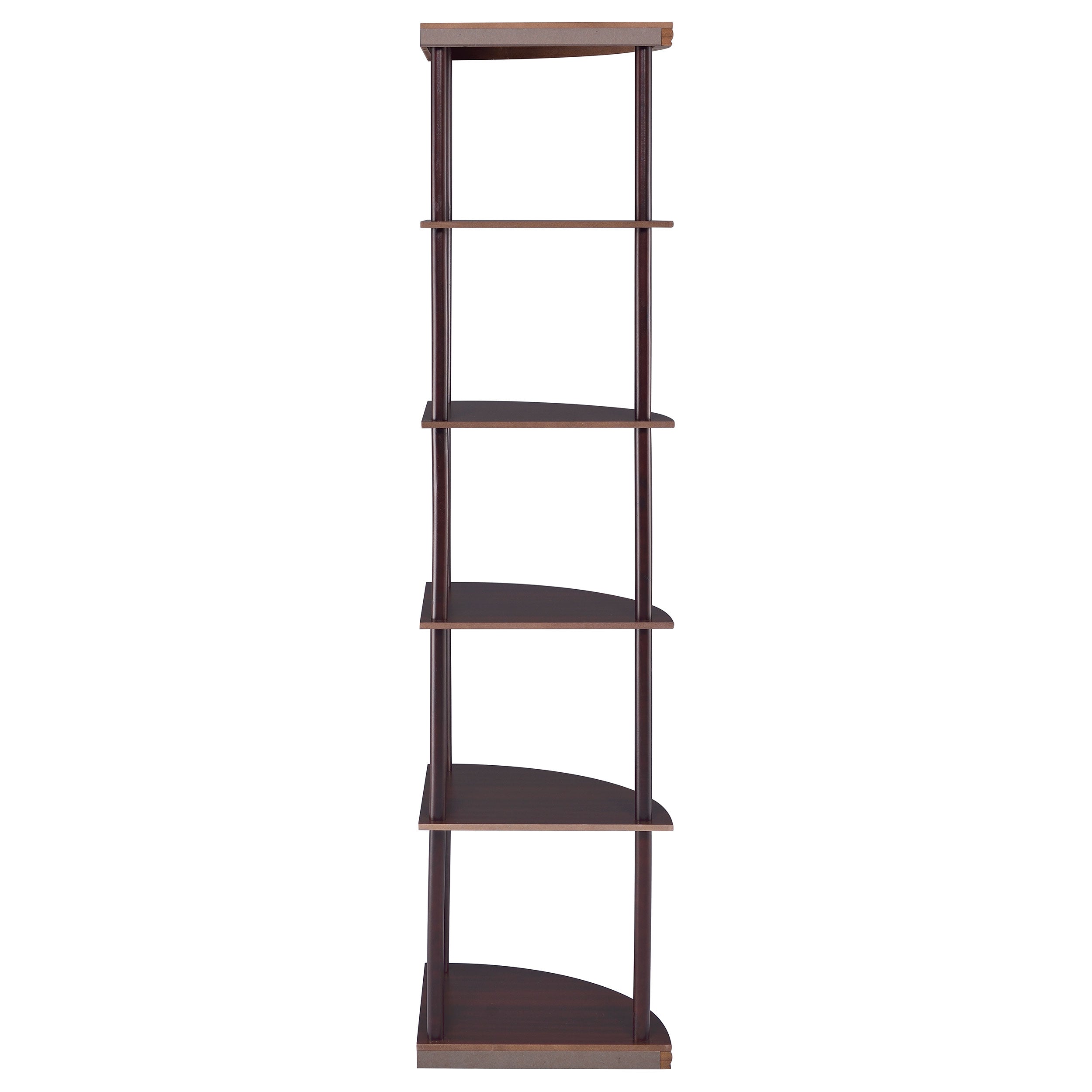Bonwick 72-inch 5-shelf Corner Bookshelf Cappuccino — view 8