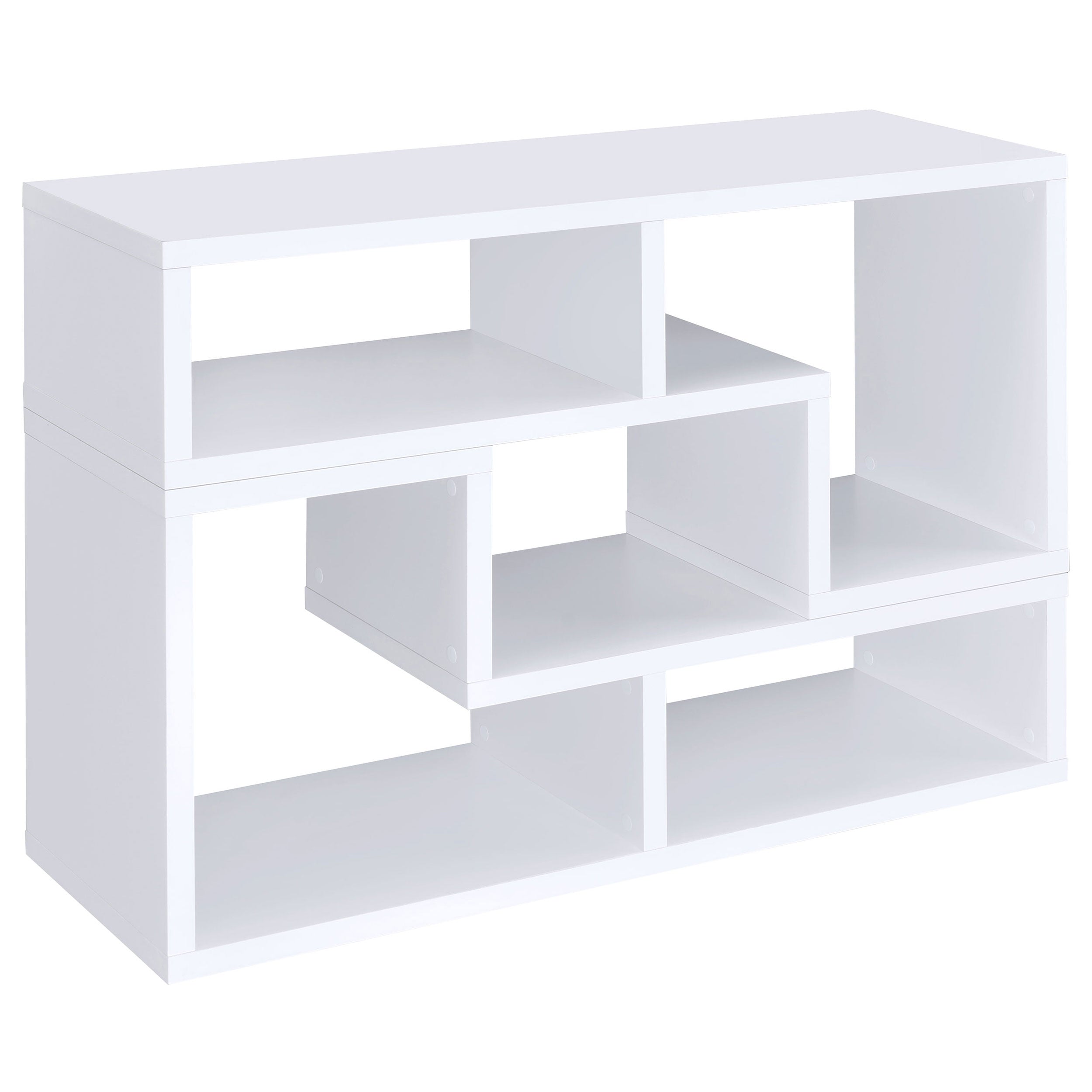 Velma Multipurpose TV Stand and Bookshelf White — view 1