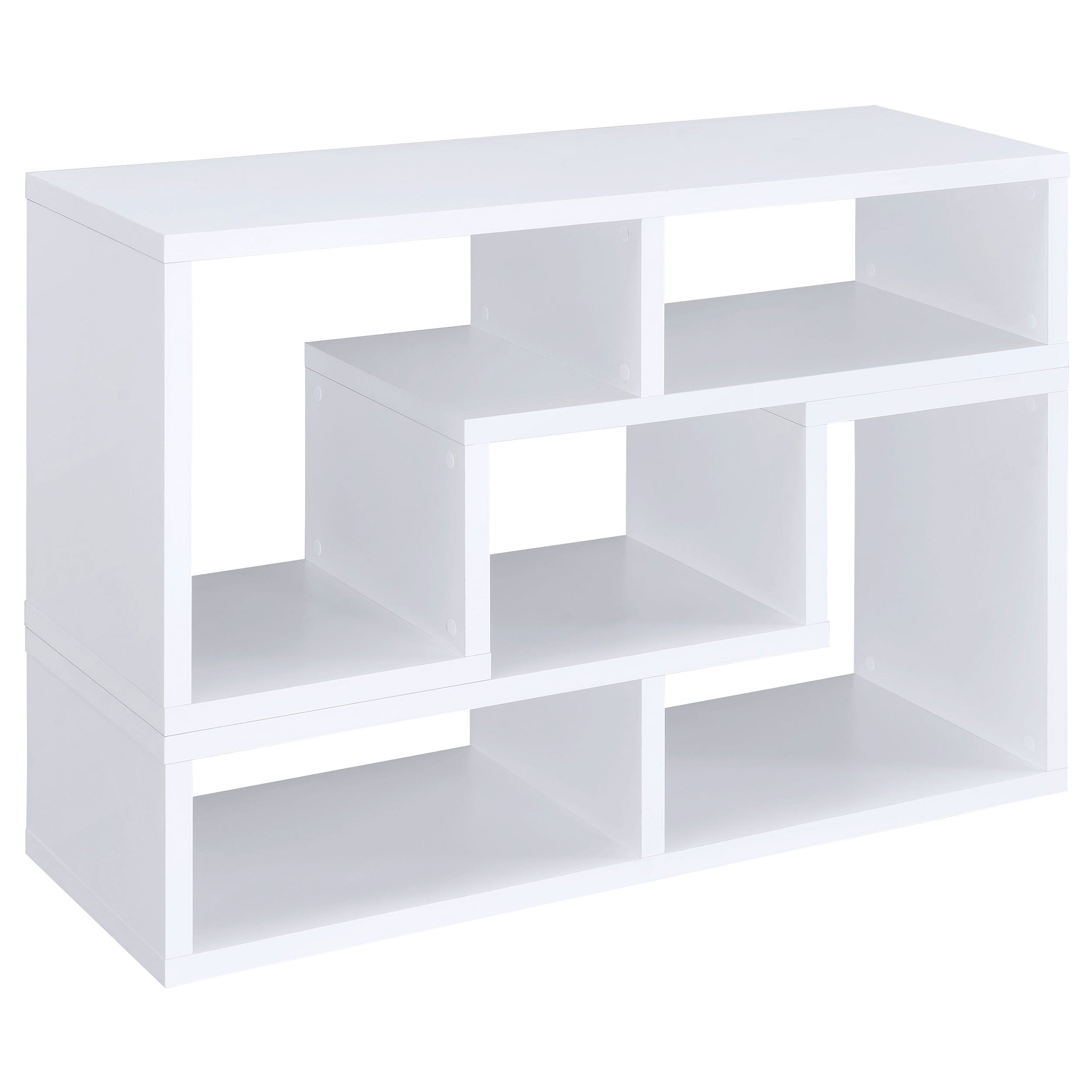 Velma Multipurpose TV Stand and Bookshelf White — view 6
