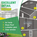 Large Outdoor Storage Shed With Lockable Door, Air Vent