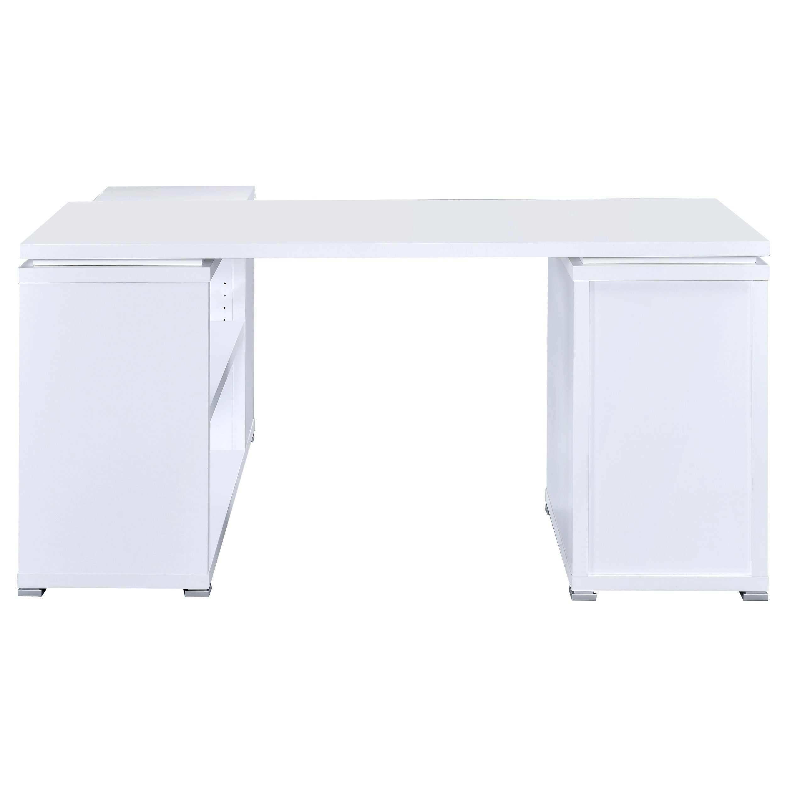 Yvette 60-inch 3-drawer L-Shape Computer Desk White — view 8