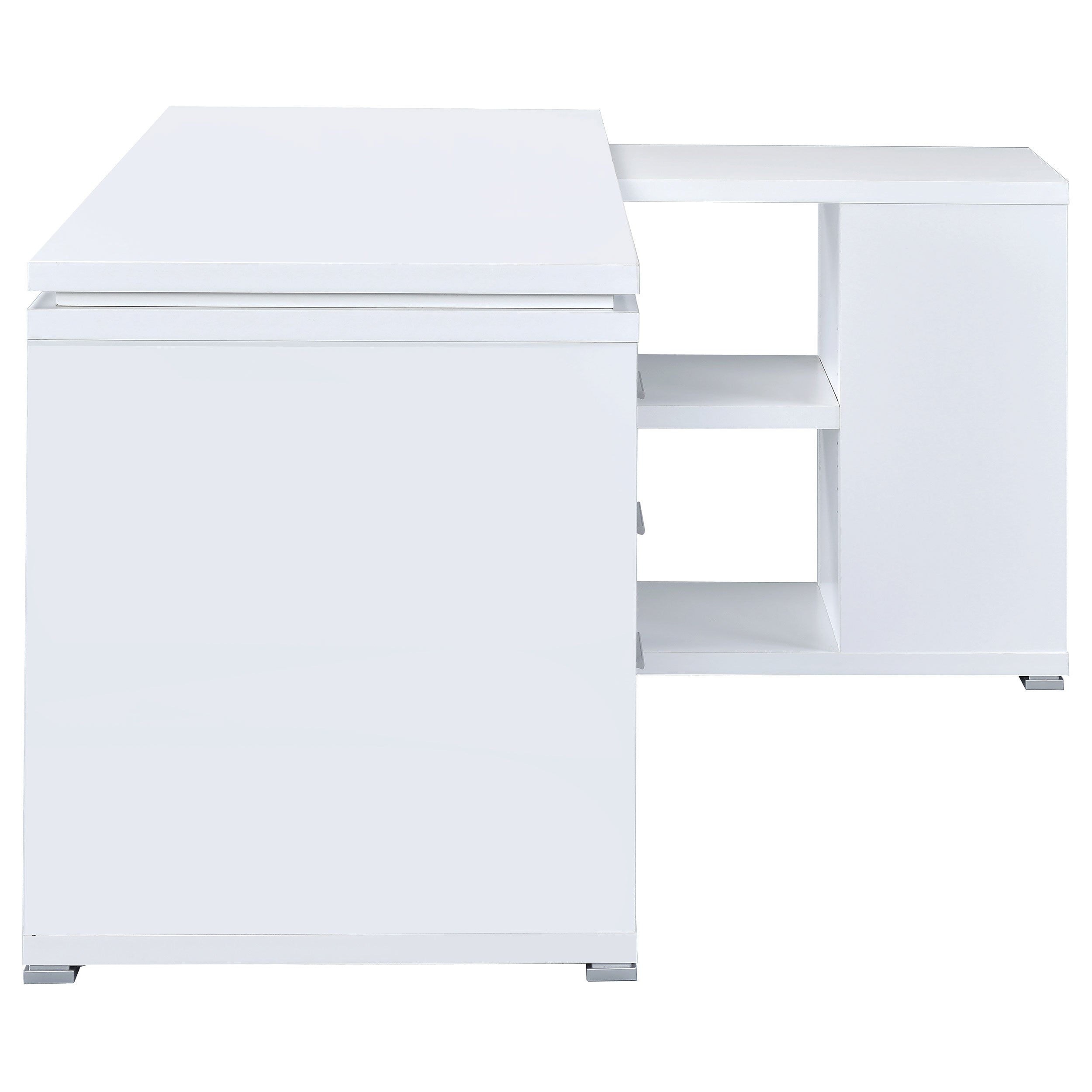 Yvette 60-inch 3-drawer L-Shape Computer Desk White — view 9