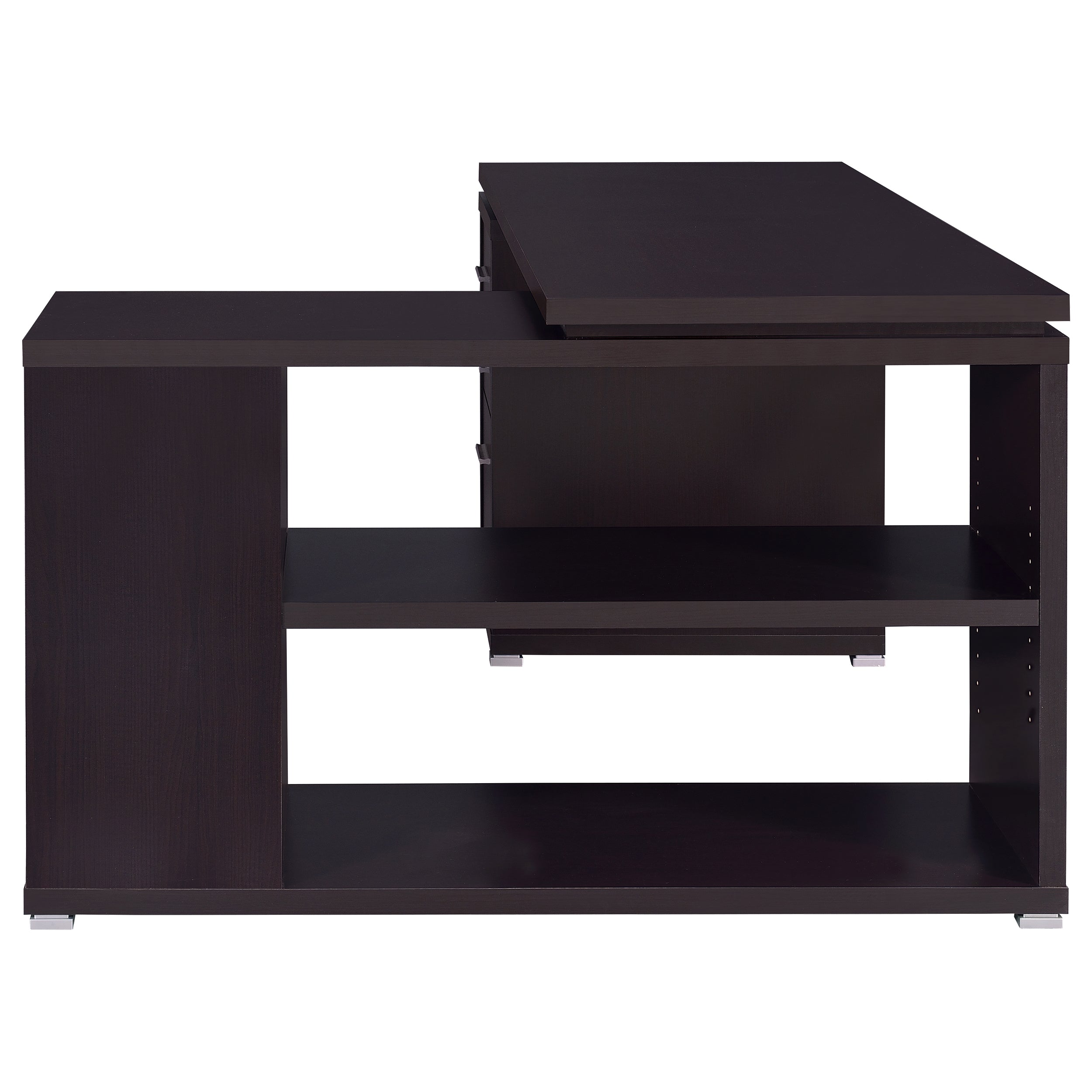 Yvette 60-inch 3-drawer L-Shape Computer Desk Cappuccino — view 6
