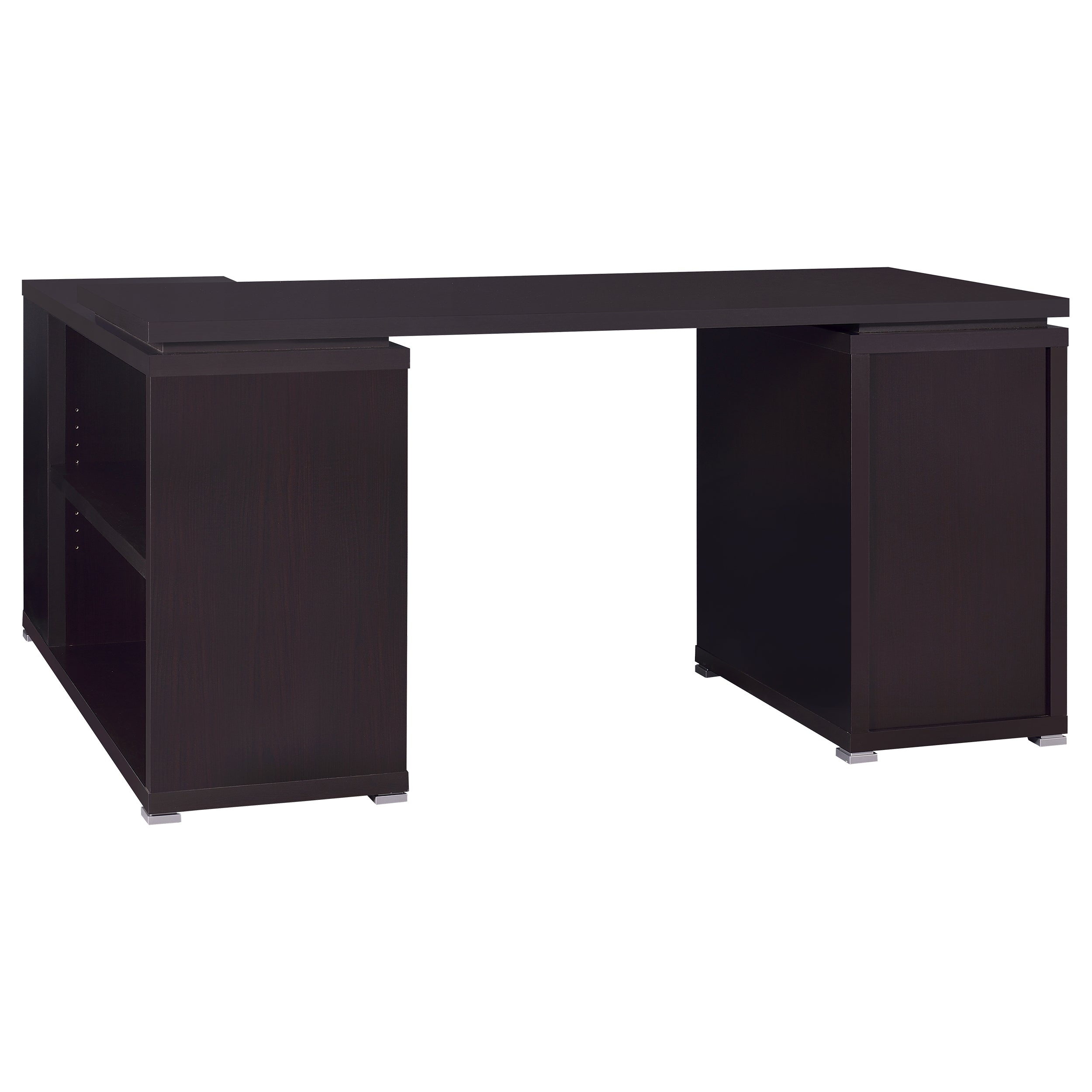 Yvette 60-inch 3-drawer L-Shape Computer Desk Cappuccino — view 7
