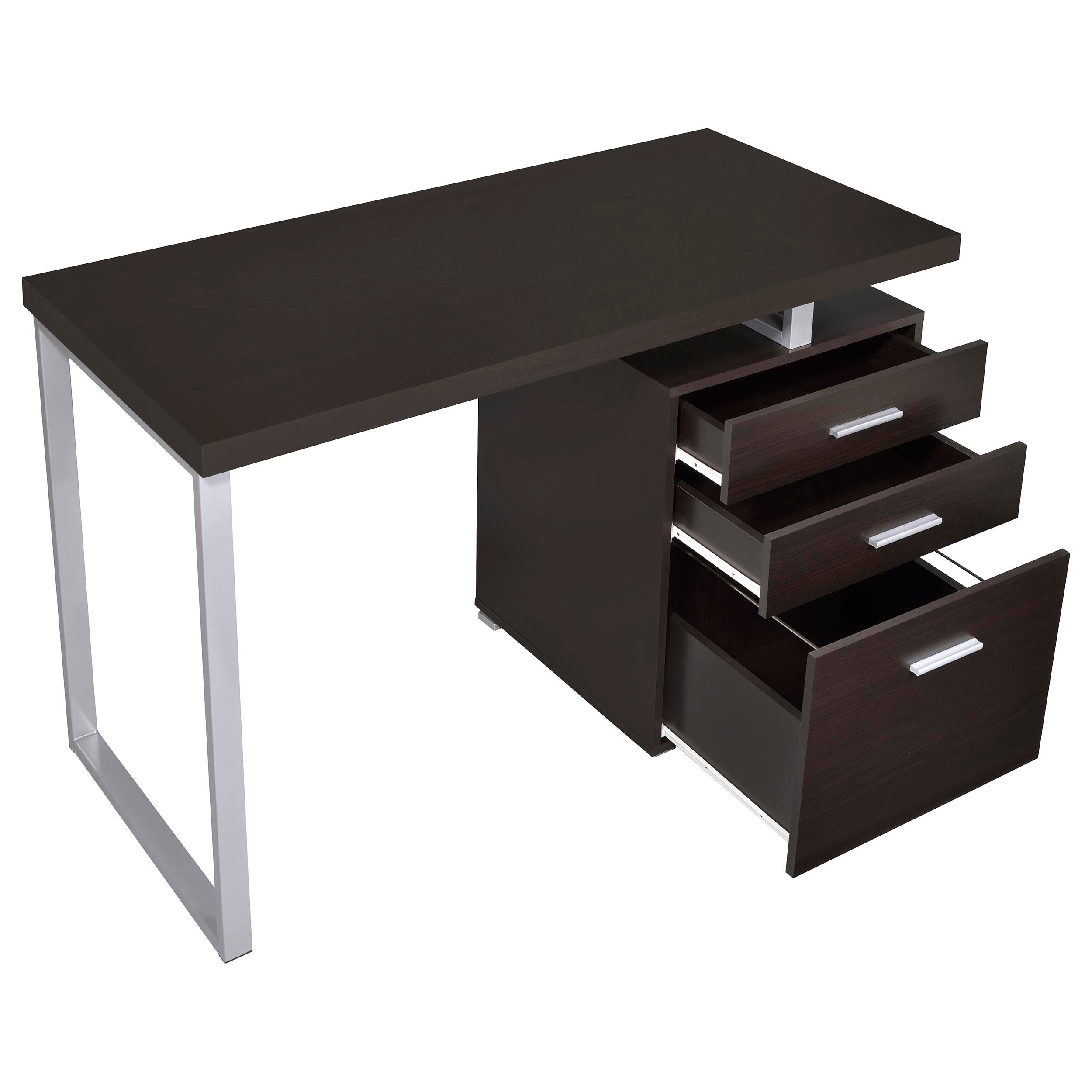 Brennan 47-inch 3-drawer Office Computer Desk Cappuccino — view 4