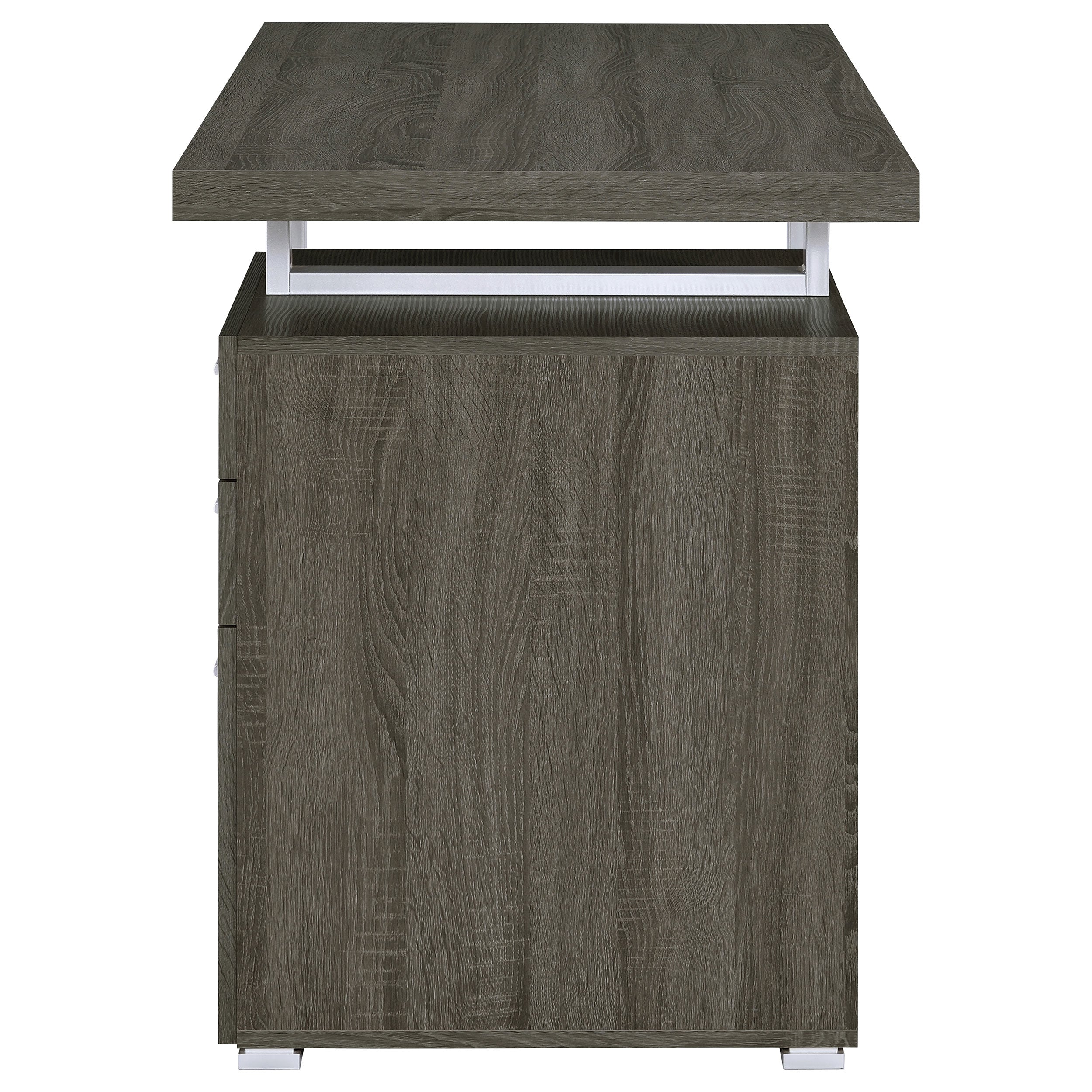 Brennan 47-inch 3-drawer Office Computer Desk Weathered Grey — view 7