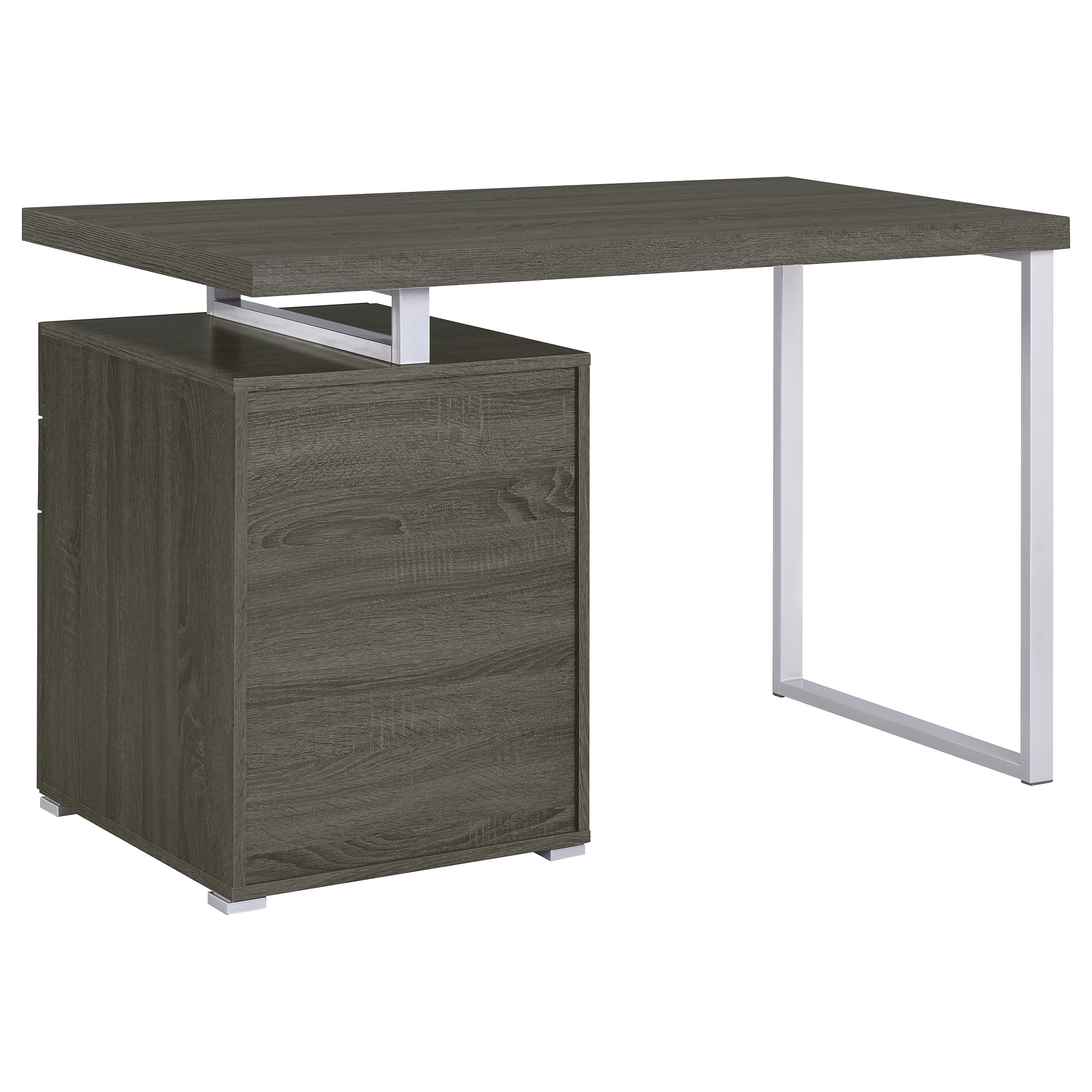 Brennan 47-inch 3-drawer Office Computer Desk Weathered Grey — view 8