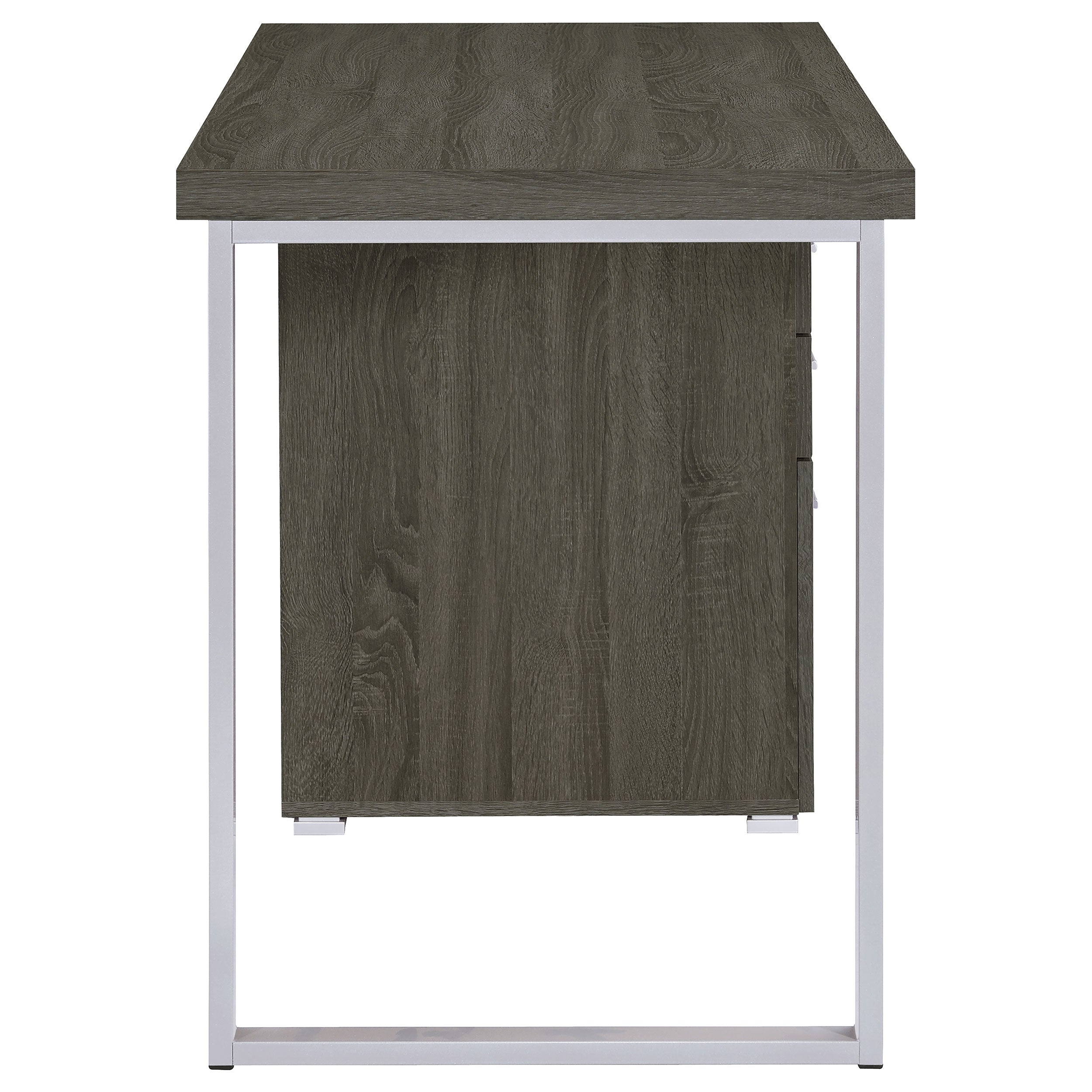 Brennan 47-inch 3-drawer Office Computer Desk Weathered Grey — view 10