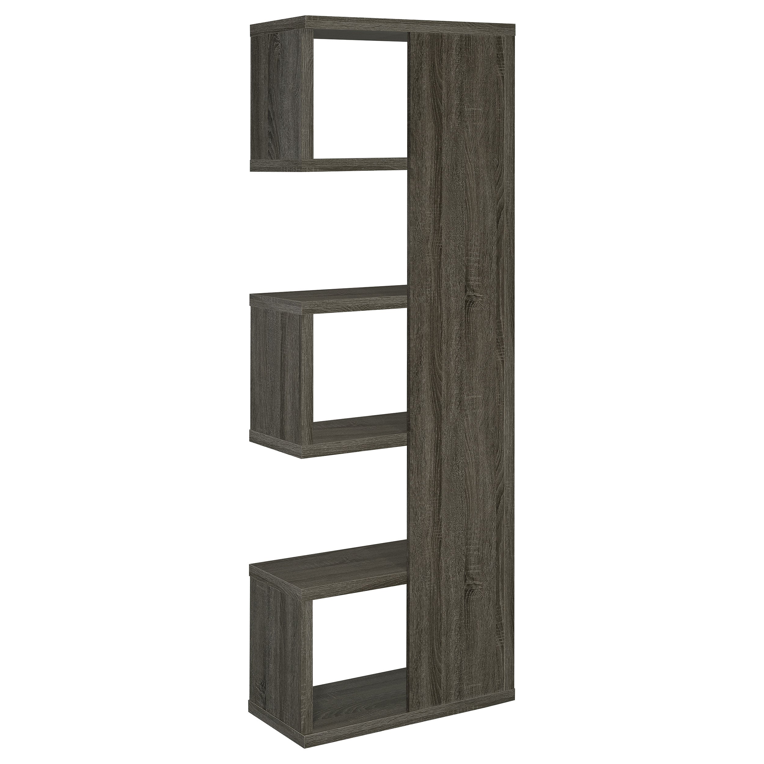 Joey 71-inch 5-shelf Bookshelf Weathered Grey — view 6