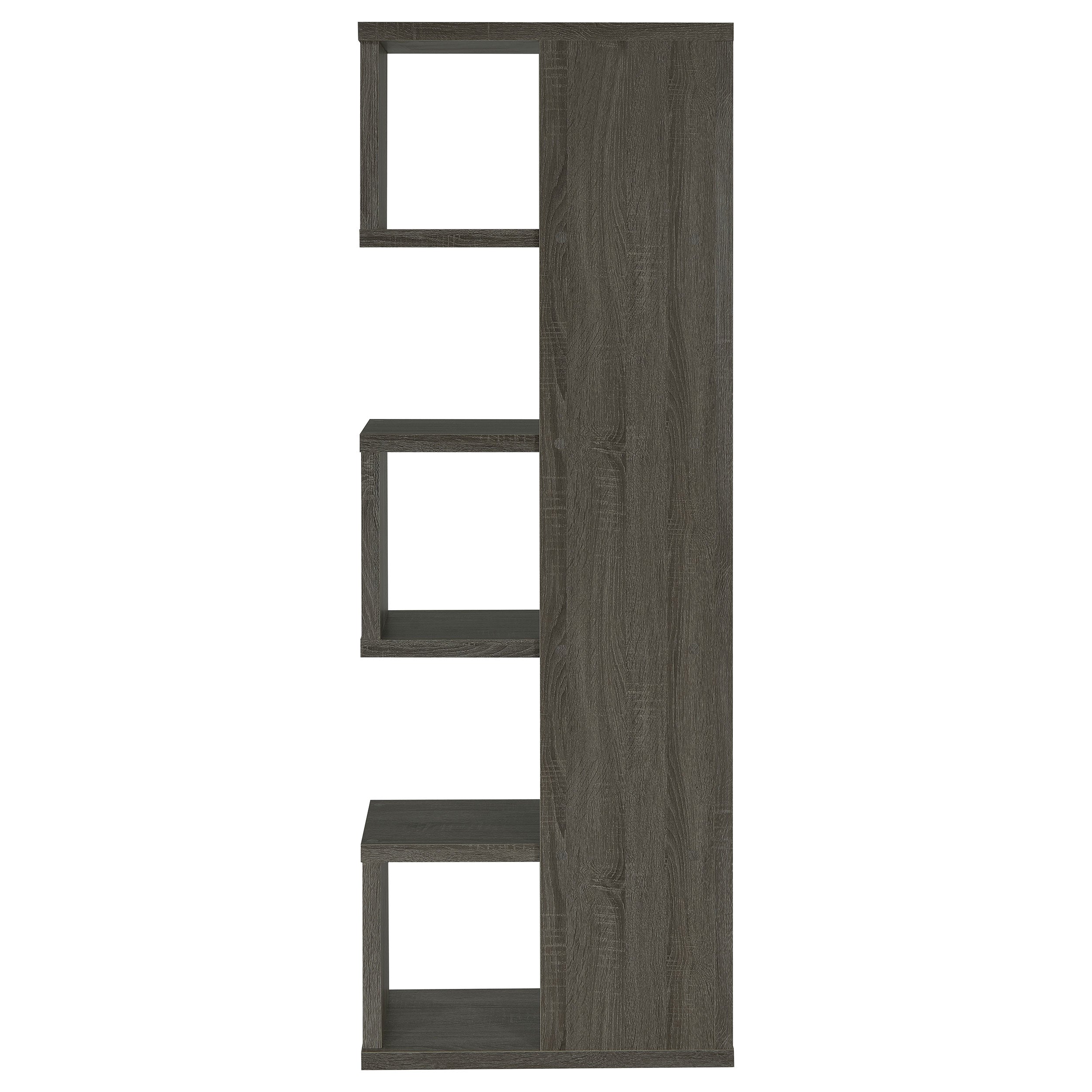 Joey 71-inch 5-shelf Bookshelf Weathered Grey — view 7