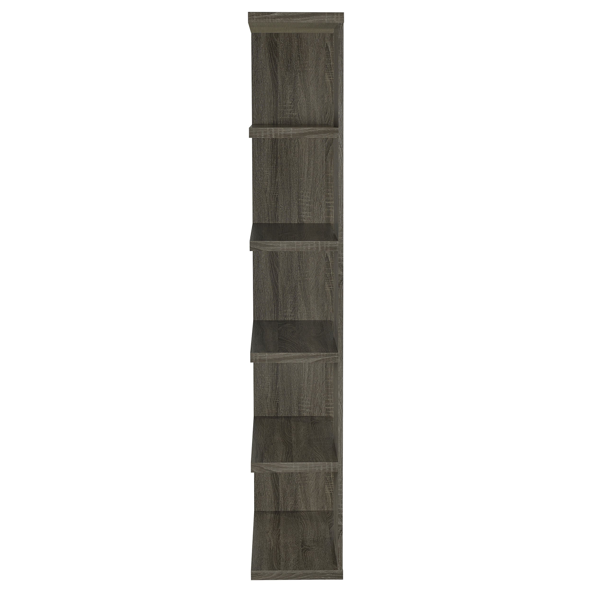 Harrison 71-inch 5-shelf Bookshelf Weathered Grey — view 5