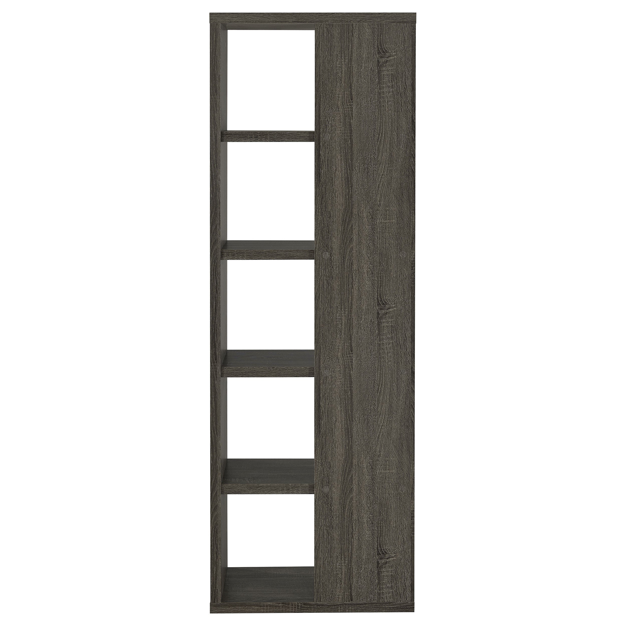 Harrison 71-inch 5-shelf Bookshelf Weathered Grey — view 6