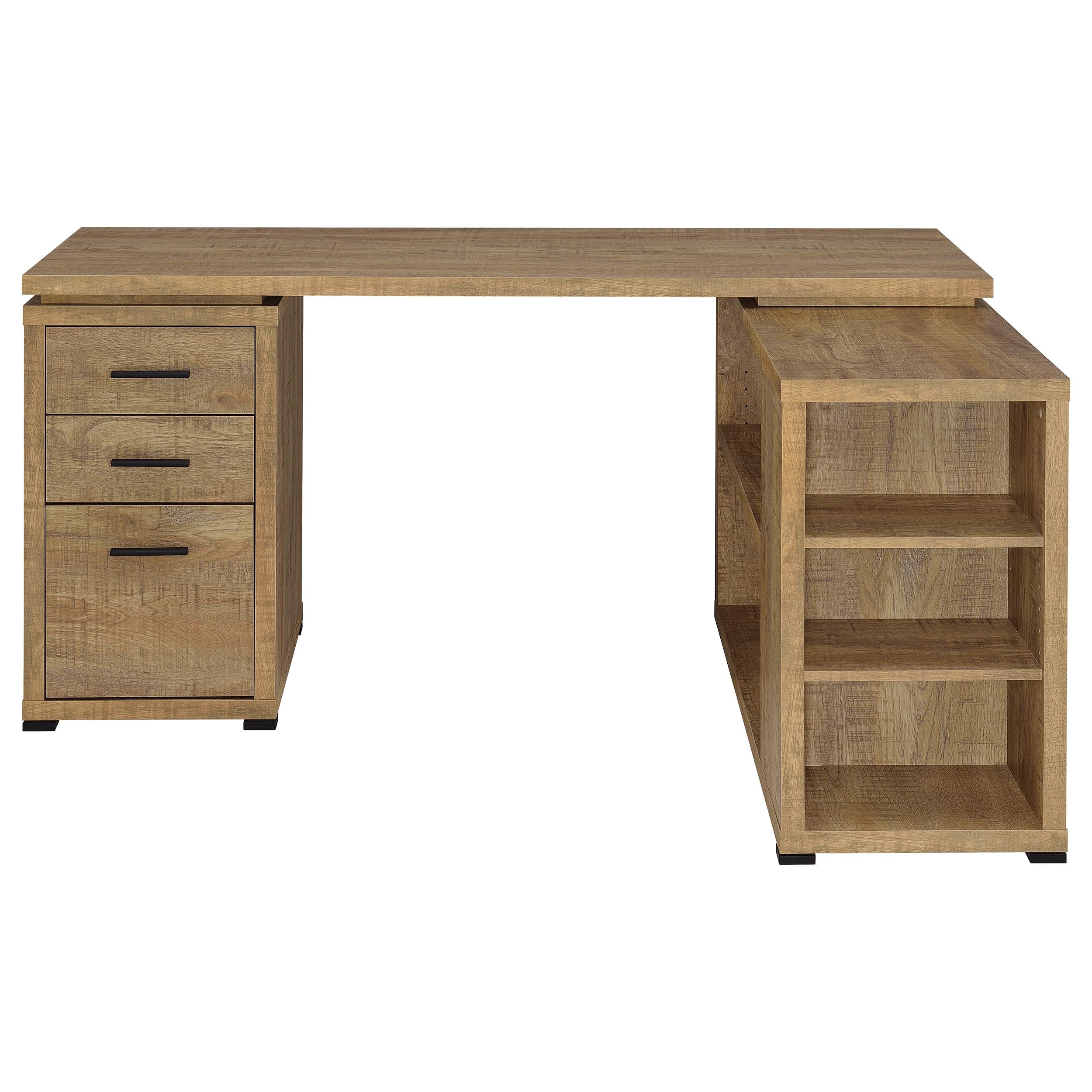 Yvette 60-inch 3-drawer L-Shape Computer Desk Mango — view 4