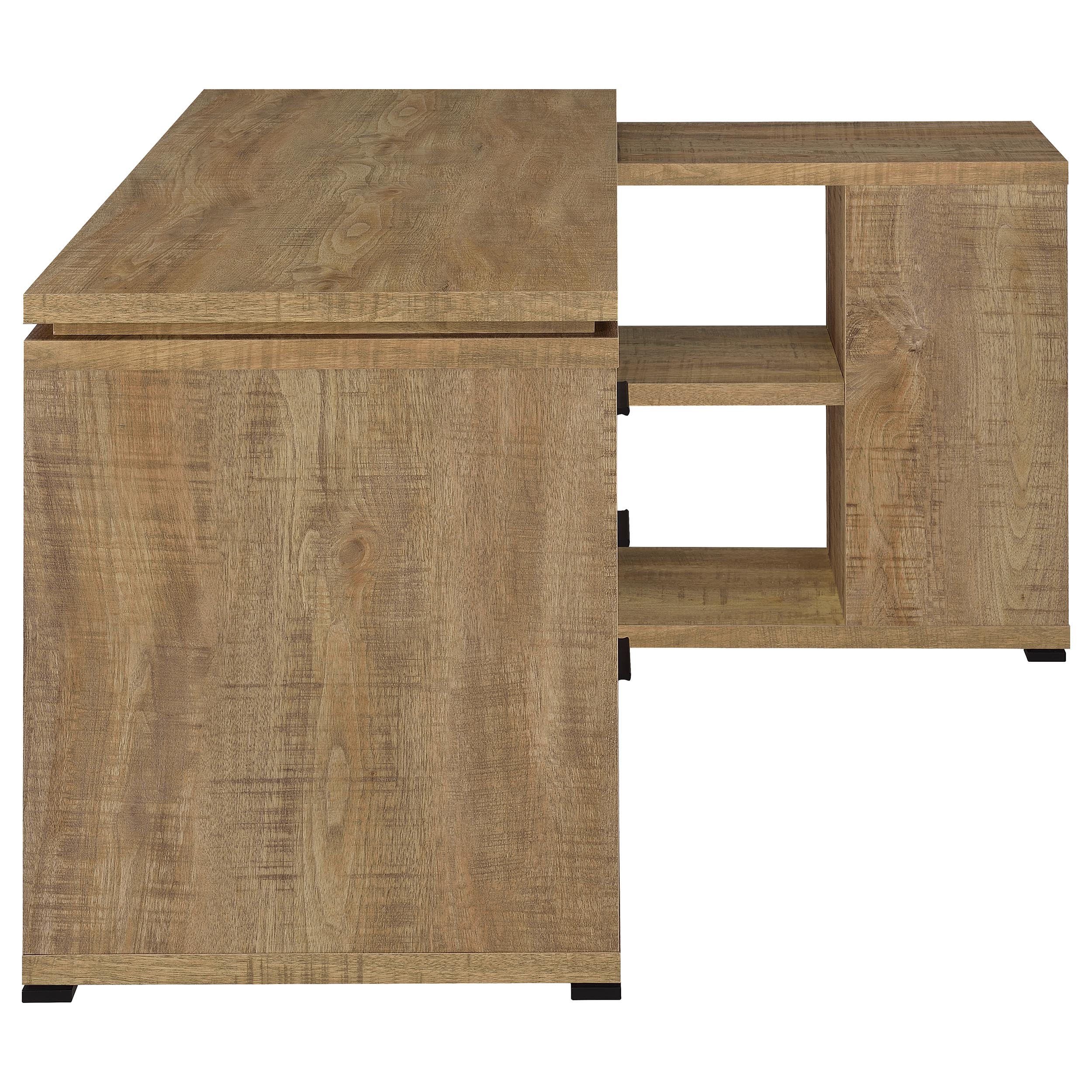 Yvette 60-inch 3-drawer L-Shape Computer Desk Mango — view 5