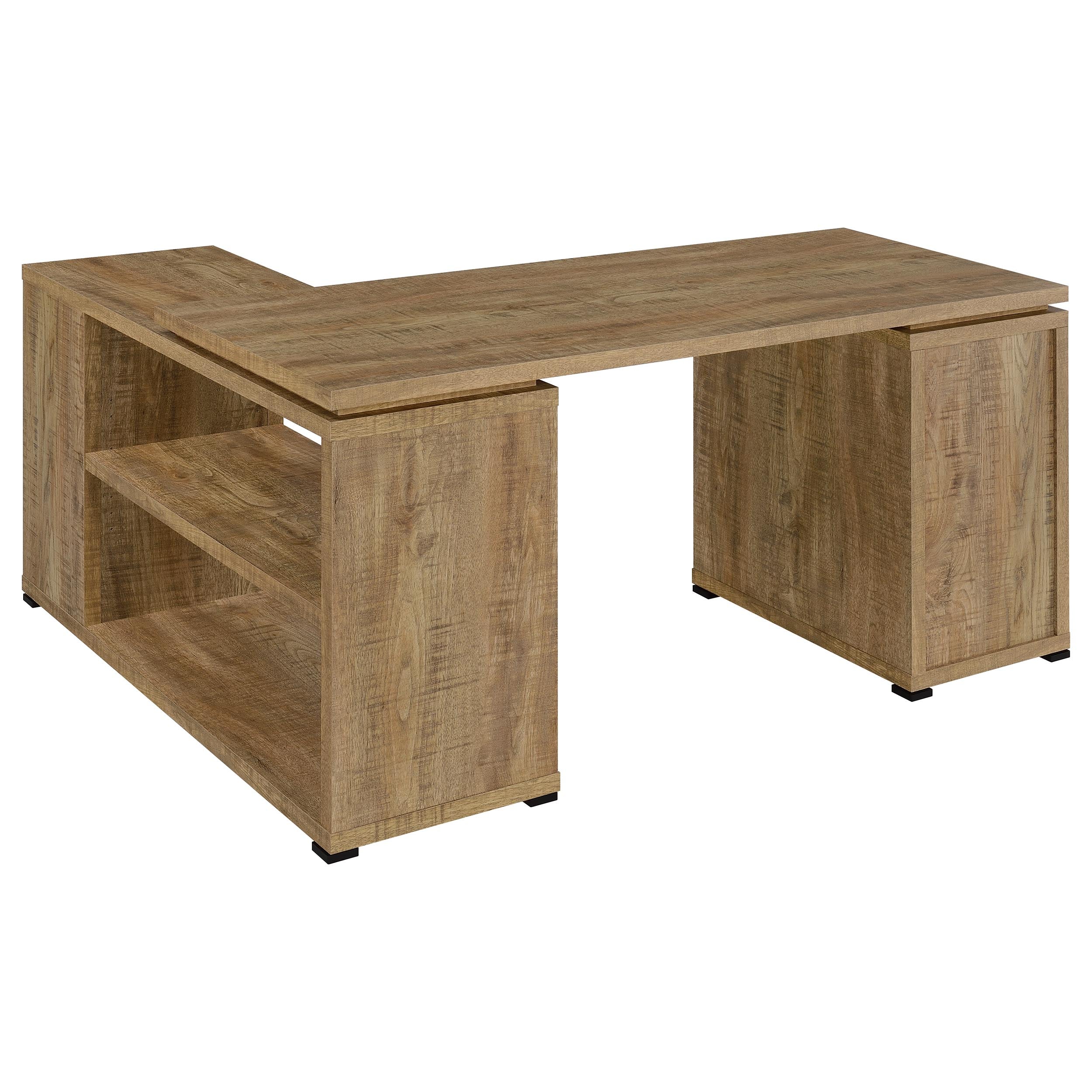 Yvette 60-inch 3-drawer L-Shape Computer Desk Mango — view 6