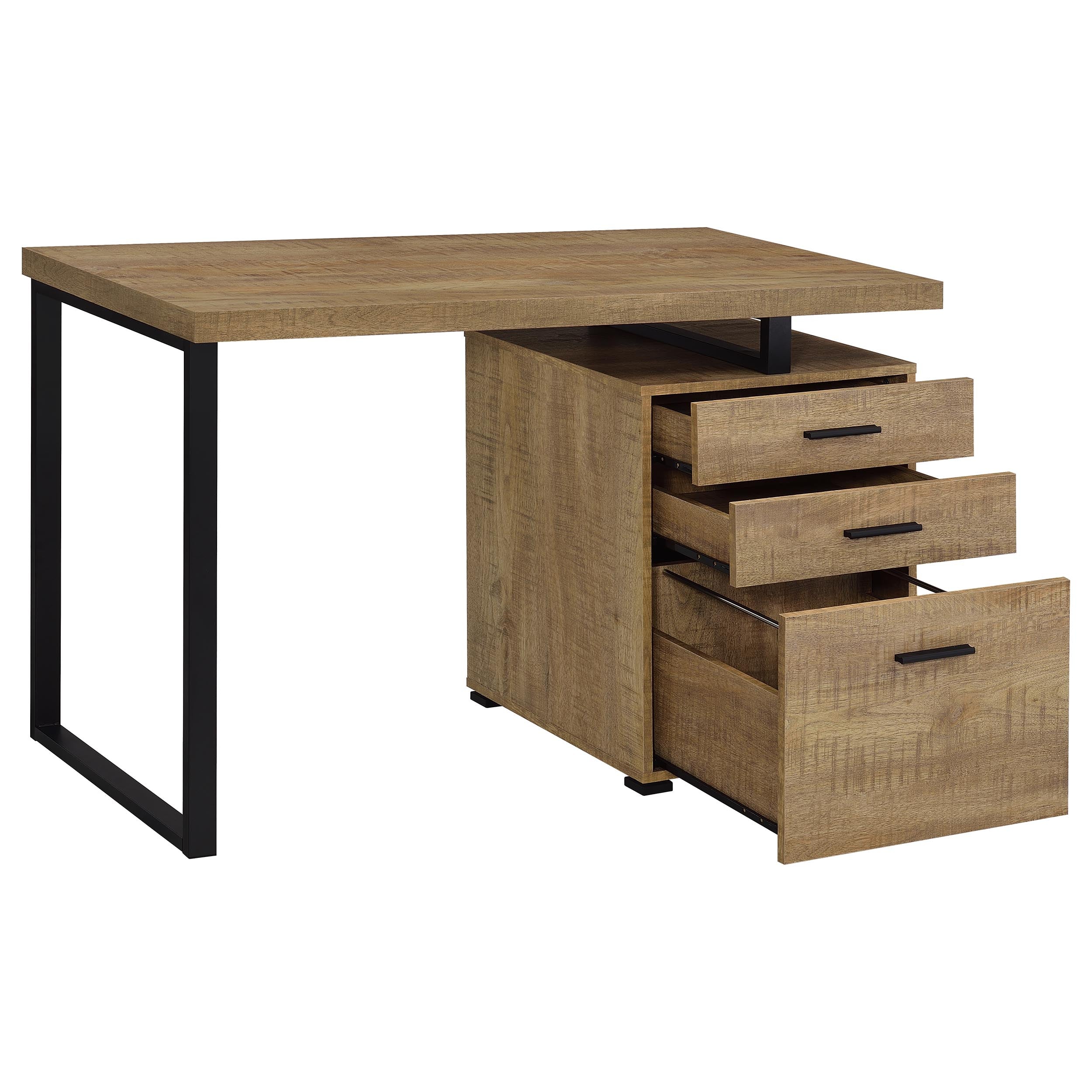Brennan 47-inch 3-drawer Office Computer Desk Mango — view 3